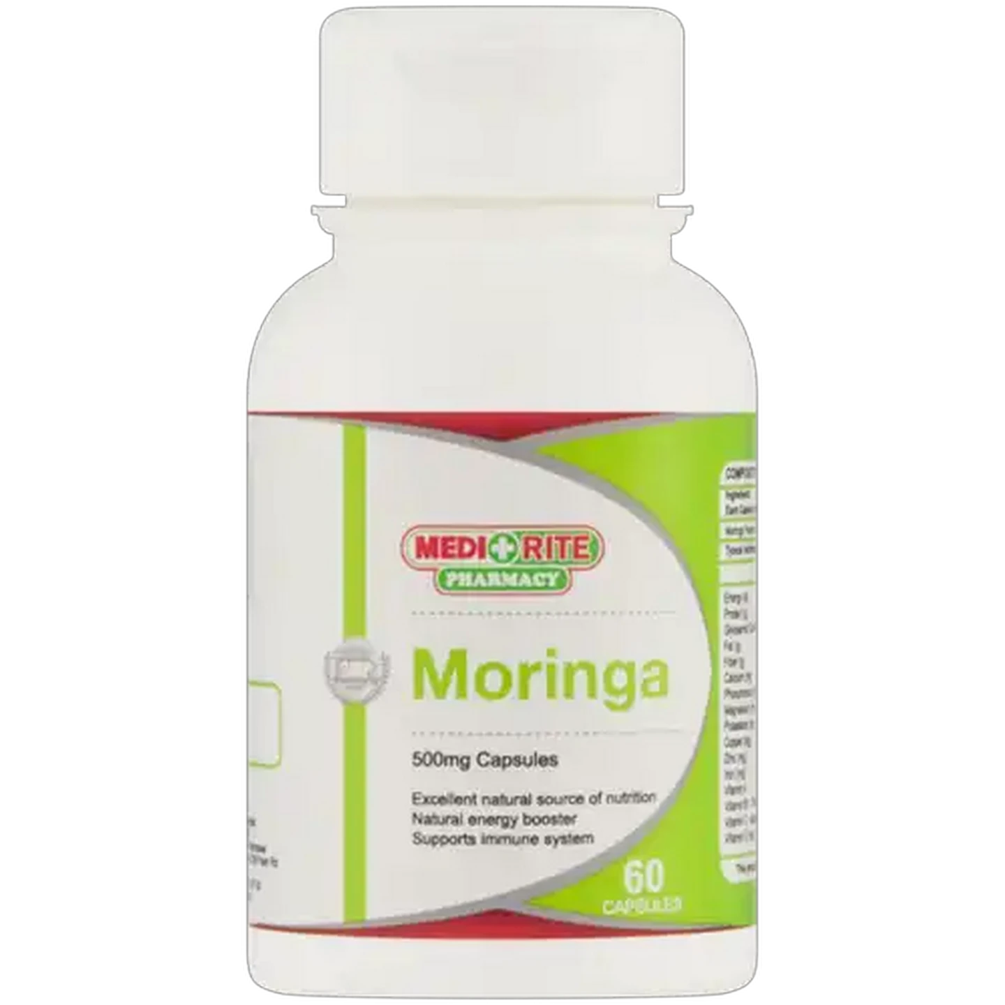 Image of Medirite Pharmacy Moringa Capsules 60 Pack