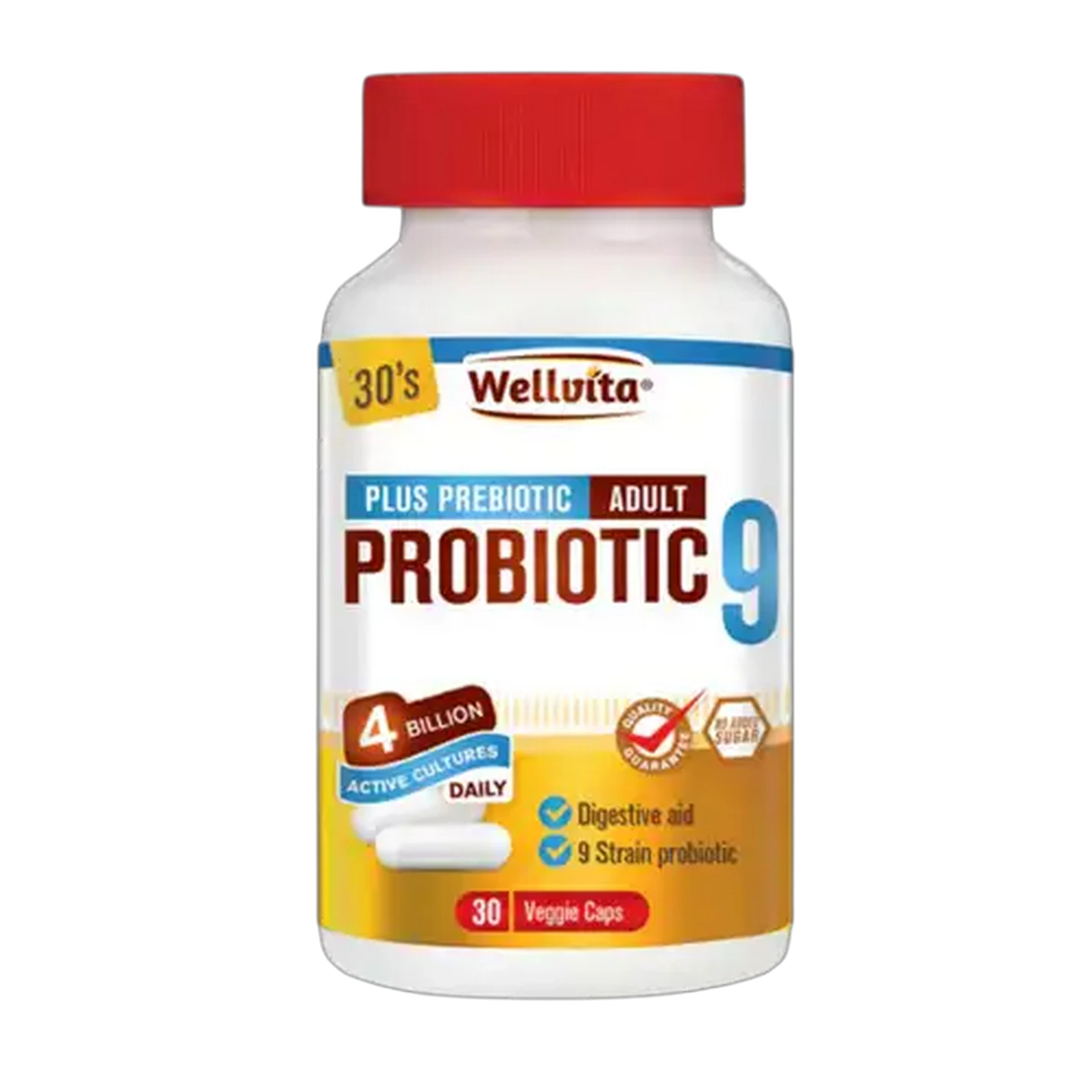 Image of Wellvita Adult Probiotic 9 Strain Capsules 30 Pack