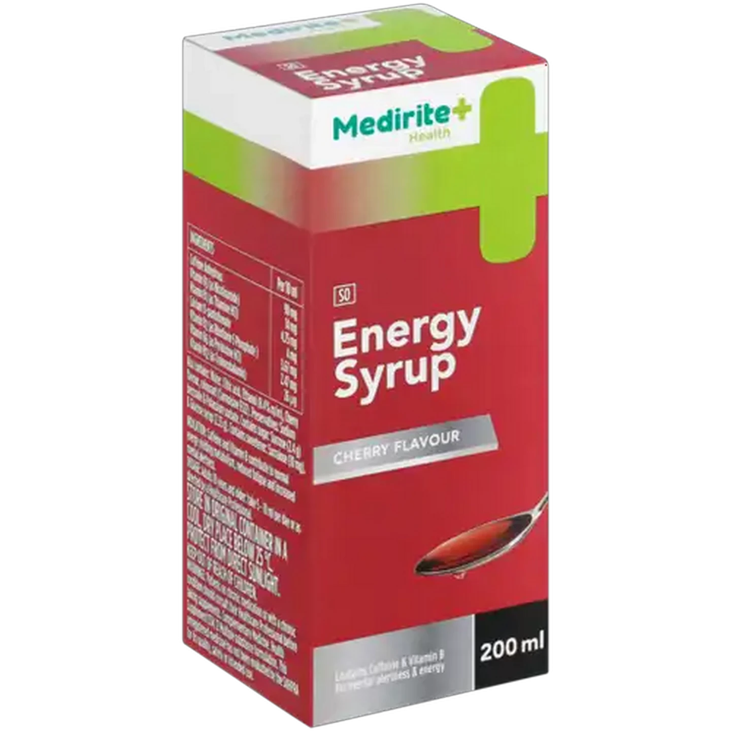 Image of Medirite Cherry Flavour Energy Syrup 200ml