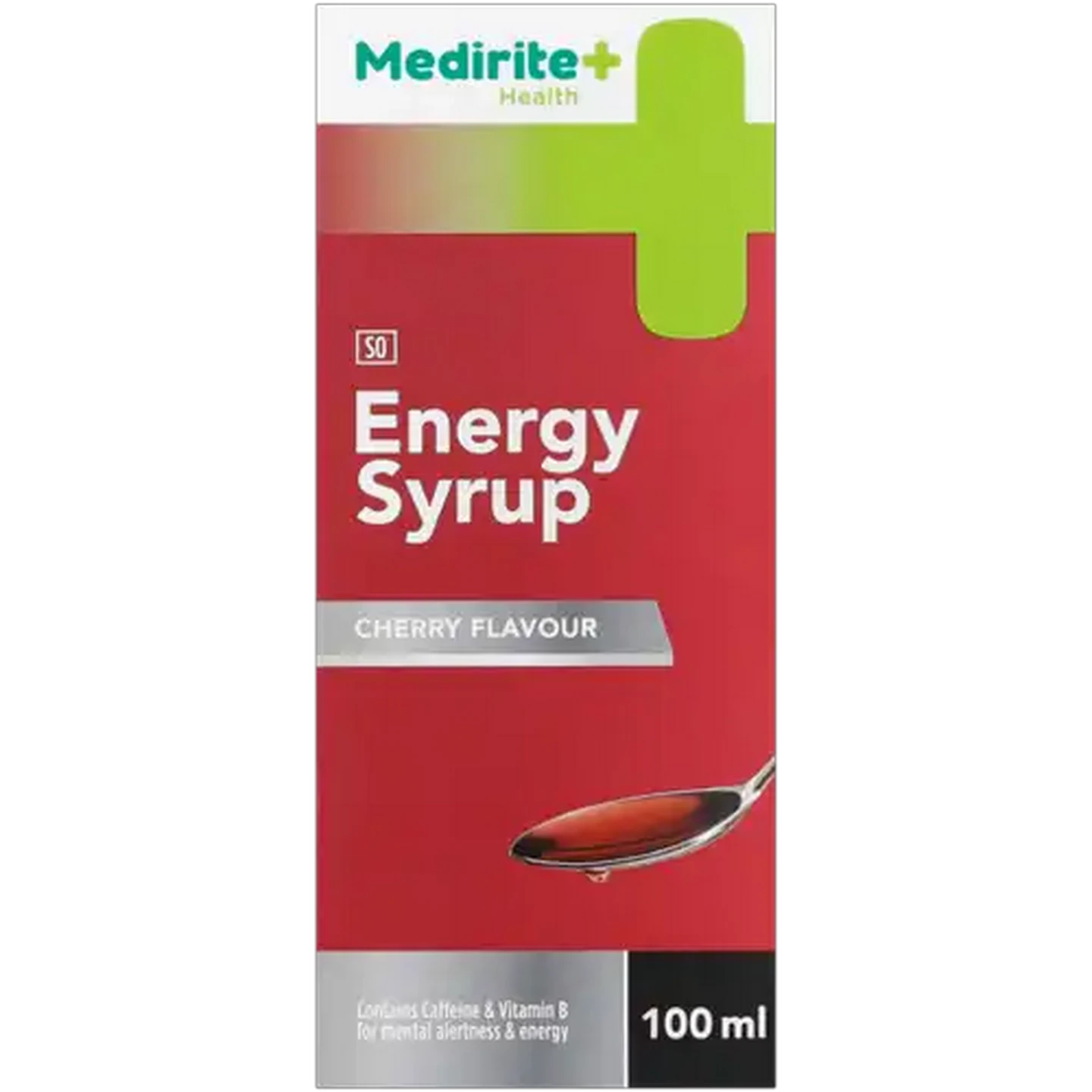 Image of Medirite Cherry Flavour Energy Syrup 100ml