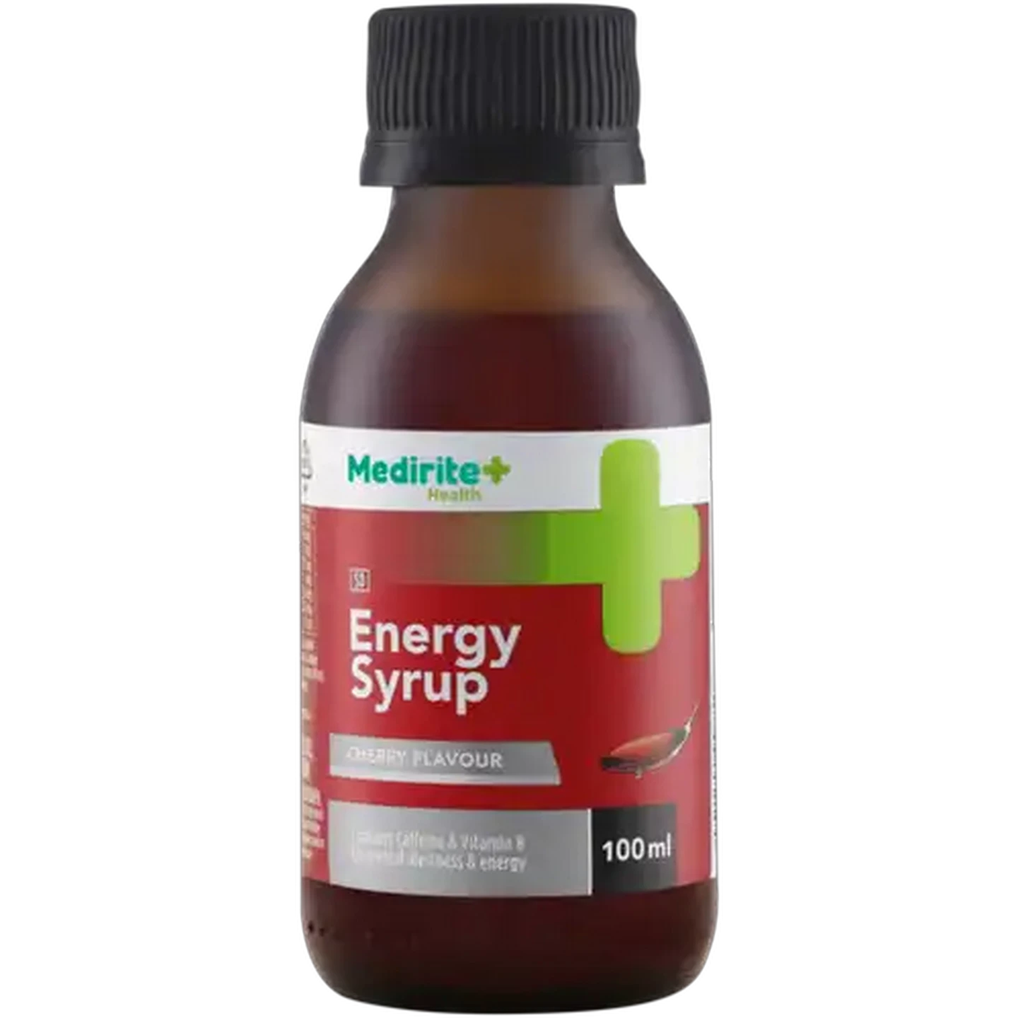 Image of Medirite Cherry Flavour Energy Syrup 100ml