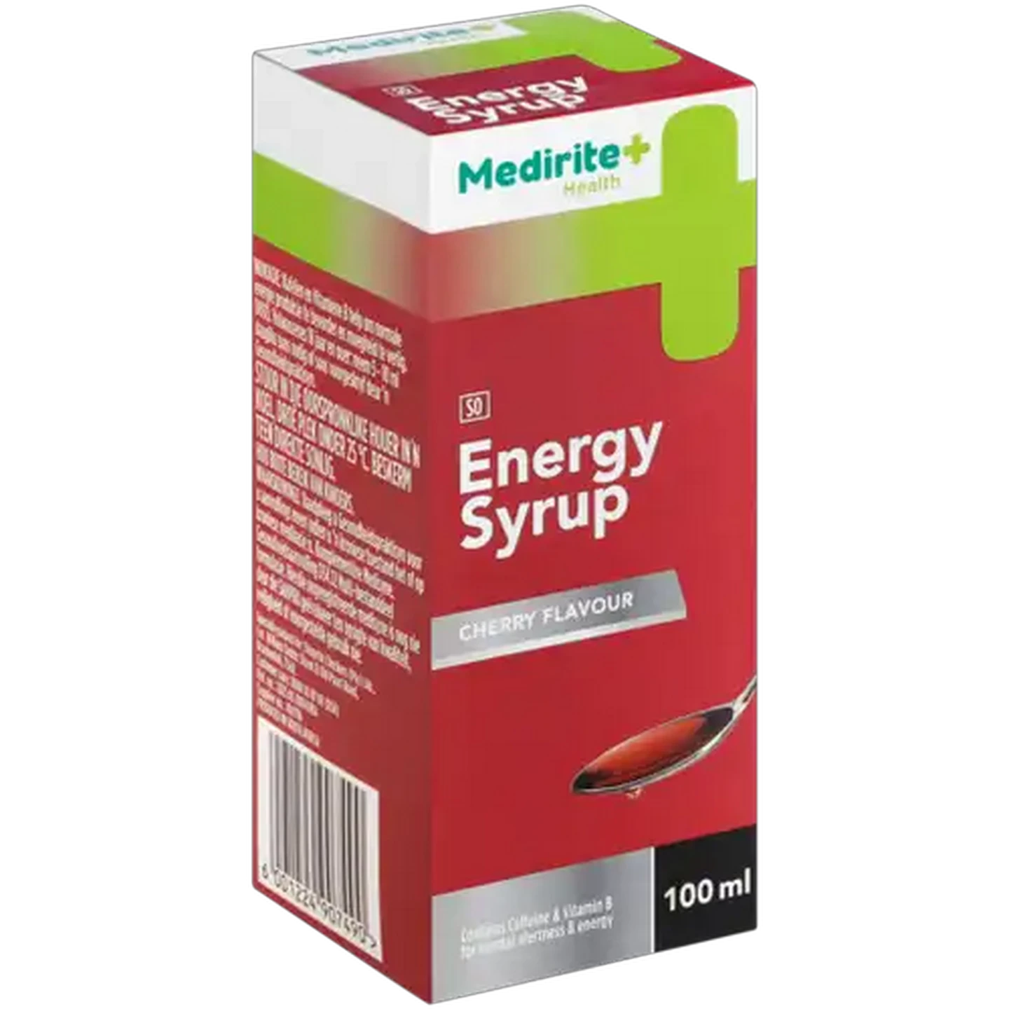 Image of Medirite Cherry Flavour Energy Syrup 100ml