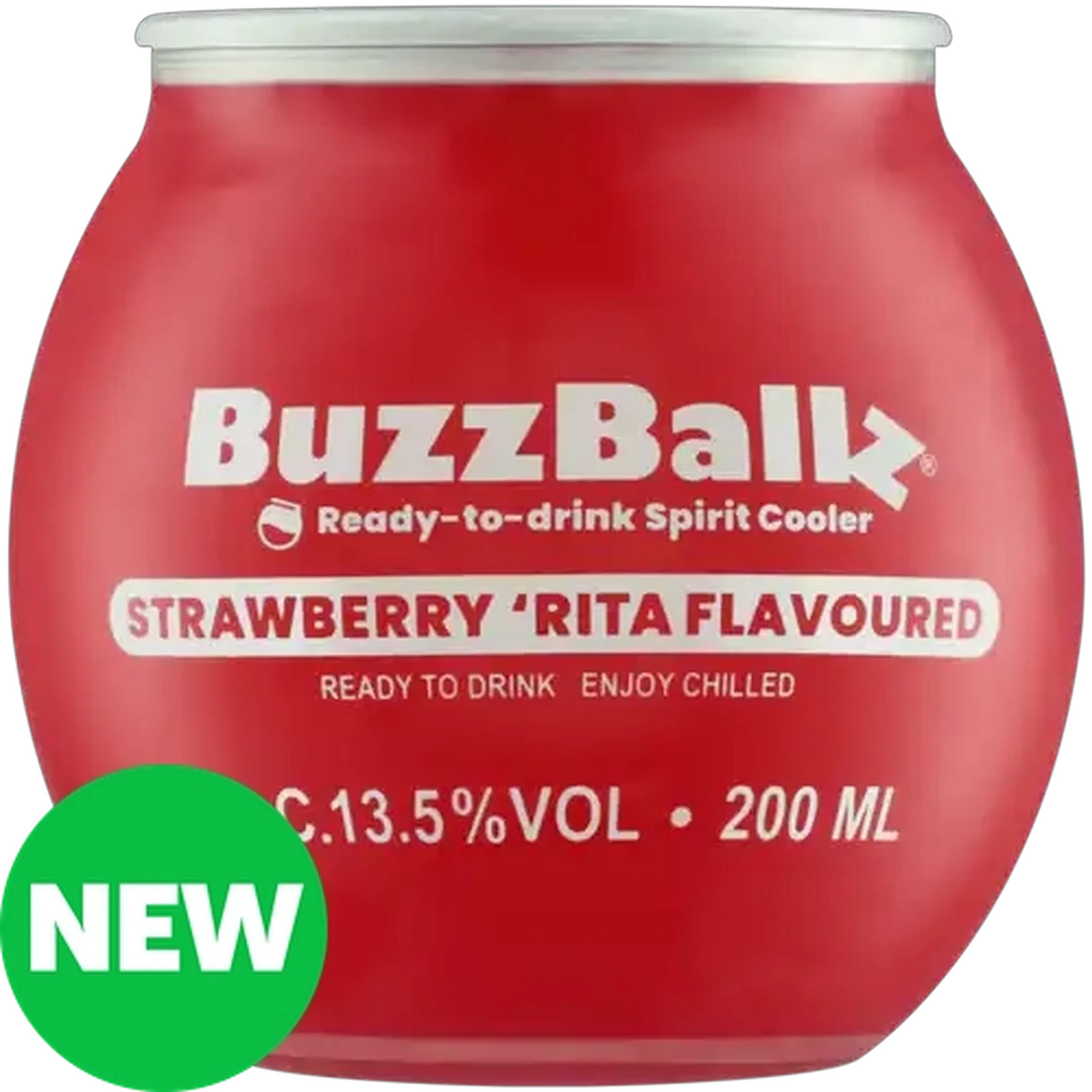 Image of BuzzBallz Gluten Free Strawberry 'Rita Flavoured Spirit Cooler Can 200ml