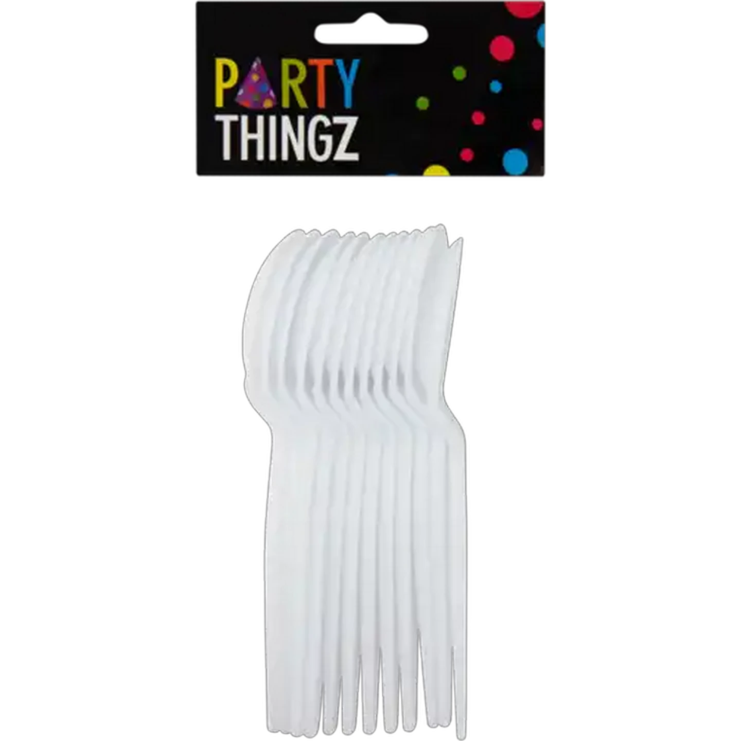 Image of Party Thingz White Plastic Teaspoons 12-Pack