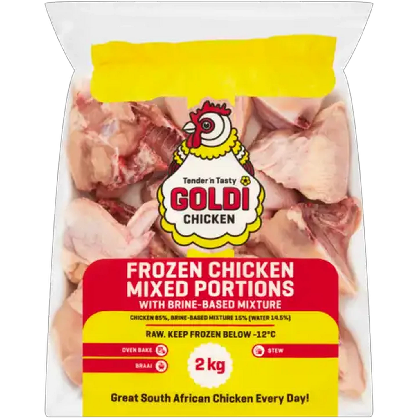 Image of Goldi Chicken Frozen Chicken Mixed Portions with Brine-Based Mixture 2kg