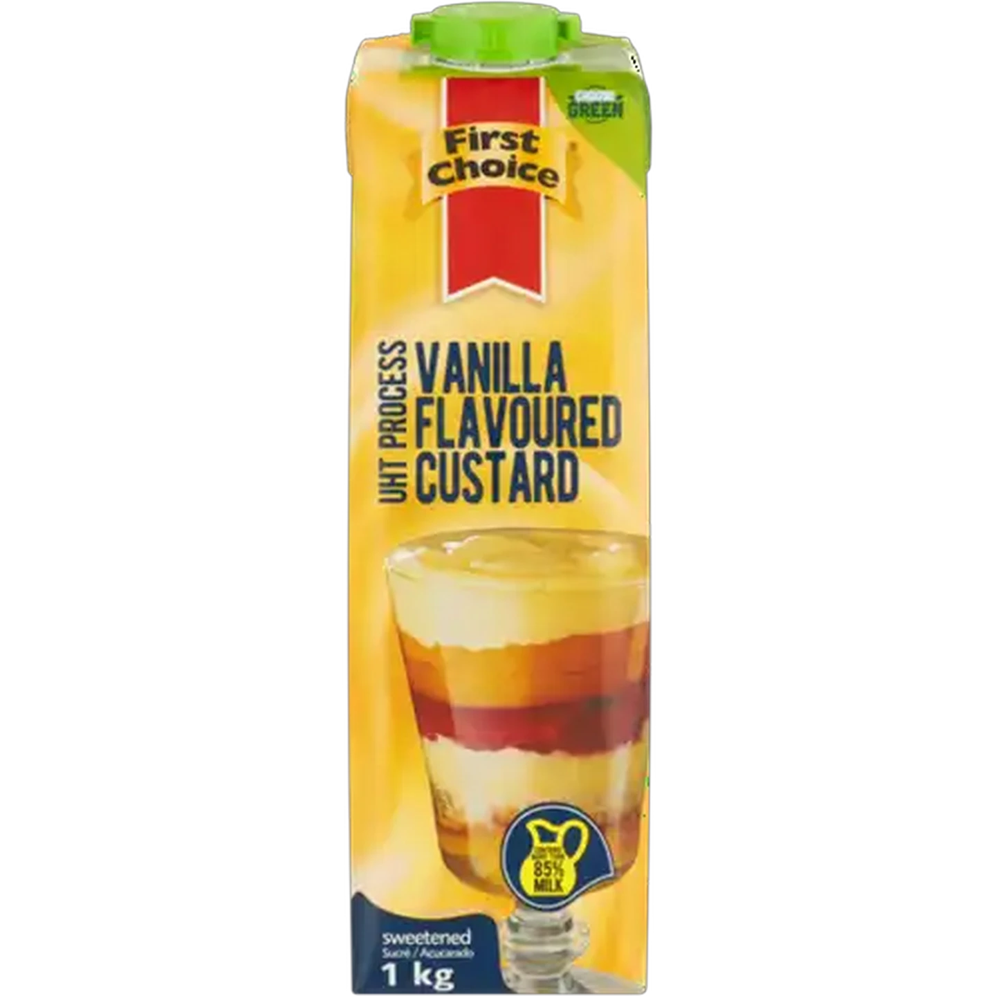 Image of First Choice Vanilla Flavoured Custard UHT 1kg