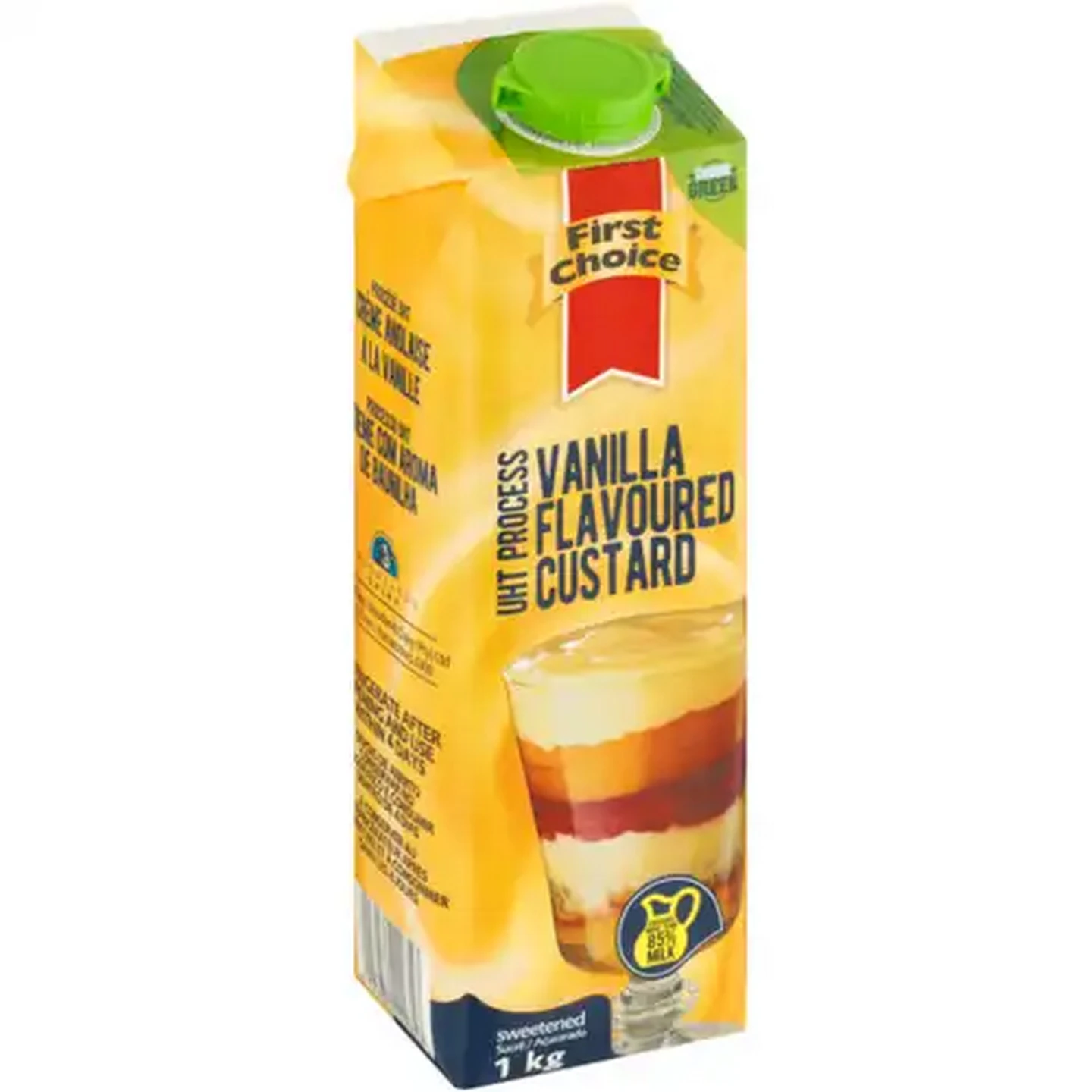 Image of First Choice Vanilla Flavoured Custard UHT 1kg
