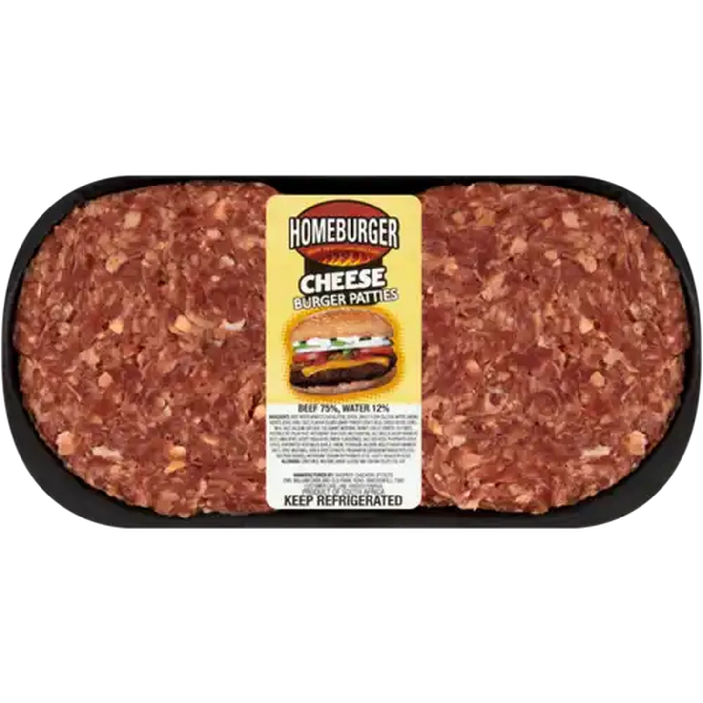 Image of Homeburger Cheese Burger Patties Per KG (4 Patties)
