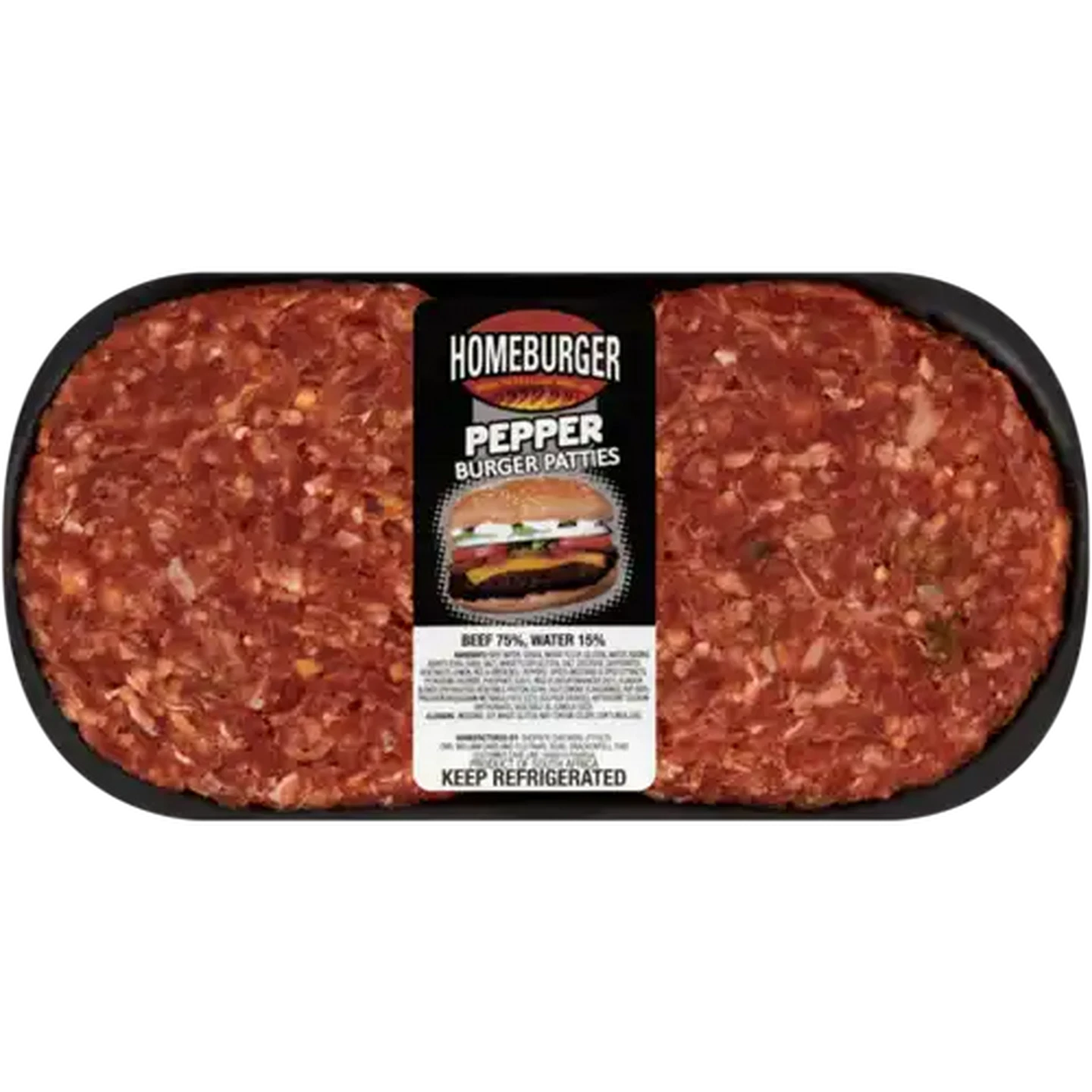 Image of Homeburger Pepper Burger Patties Per KG (4 Patties)