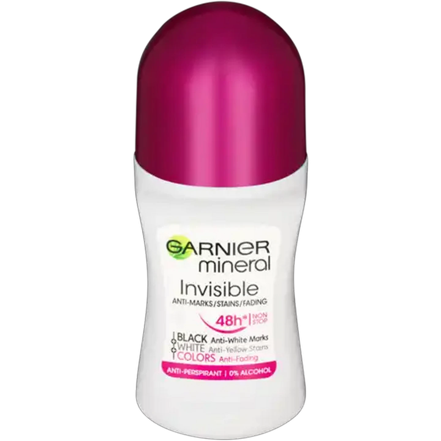 Image of Garnier Mineral Invisible Black & White Anti-Perspirant Roll-On 50ml