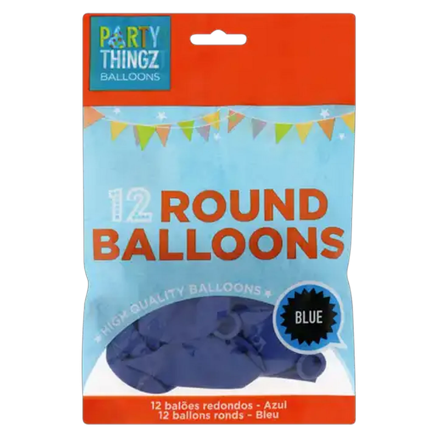 Image of Party Thingz Blue Round Balloons 12-Pack