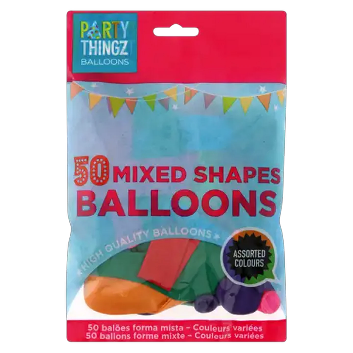 Image of Party Thingz Mixed Shape Balloons 50 Pack