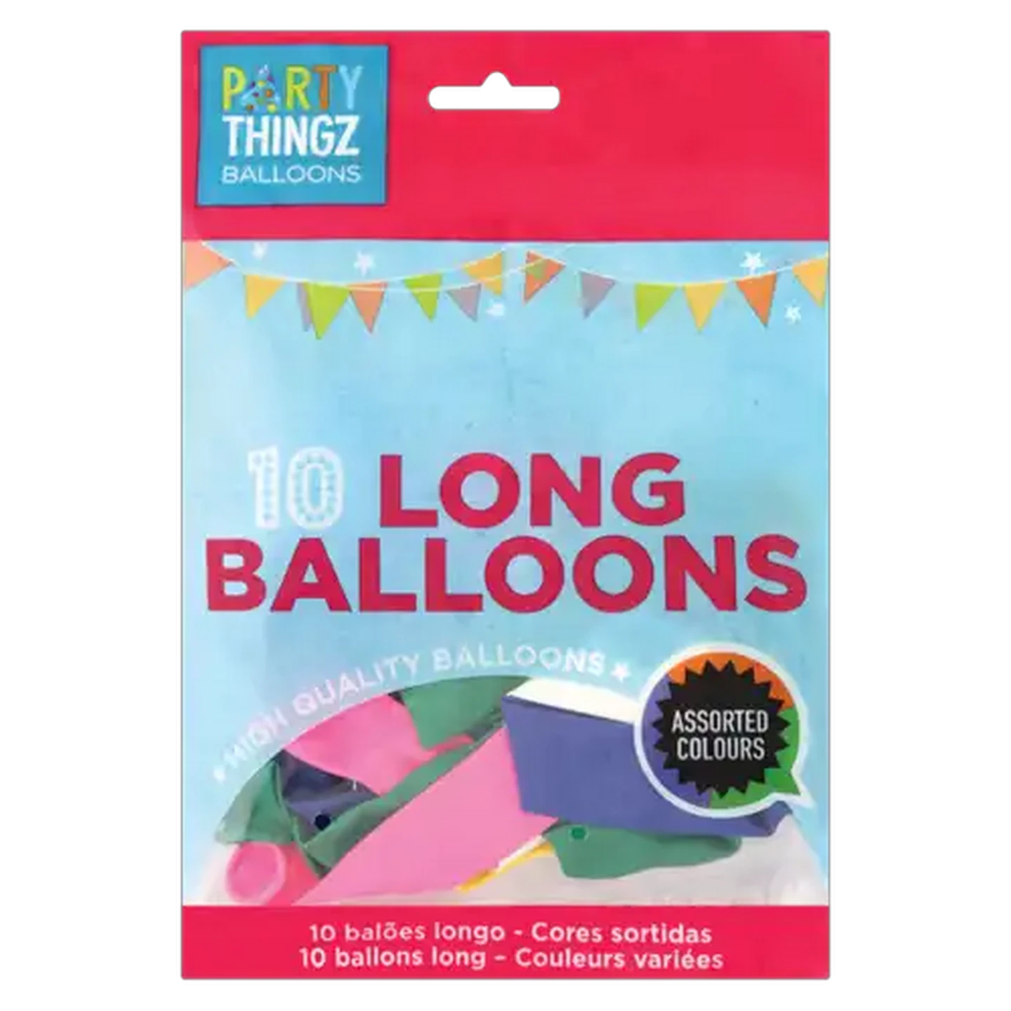 Image of Party Thingz Long Balloons 10 Pack