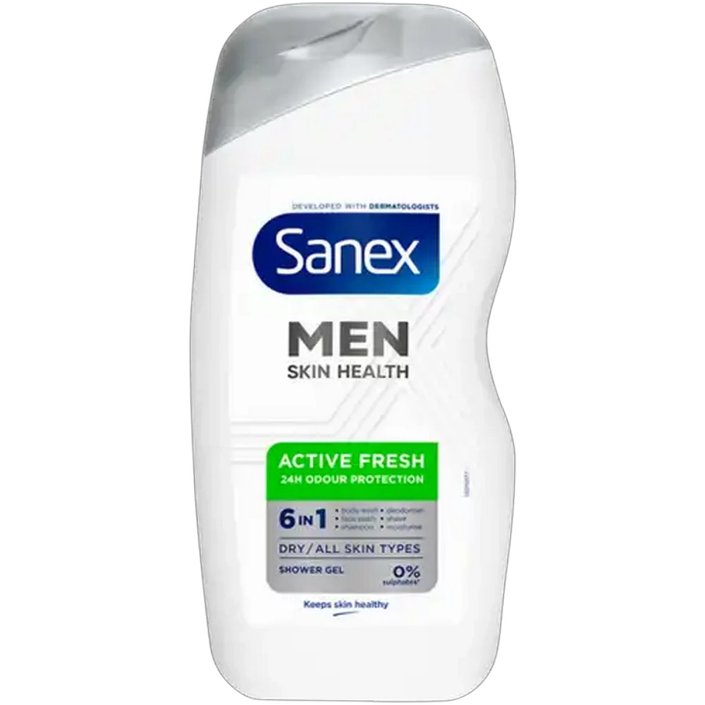 Image of Sanex Men Skin Health Active Fresh 6-in-1 Shower Gel 500ml