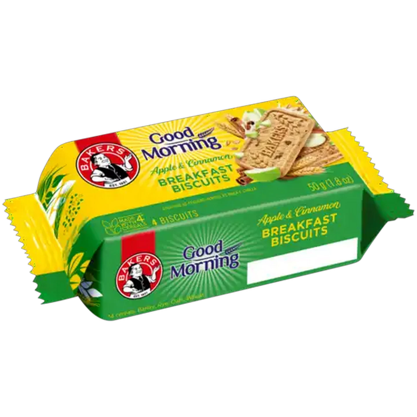 Image of Bakers Good Morning Apple & Cinnamon Breakfast Biscuits 50g