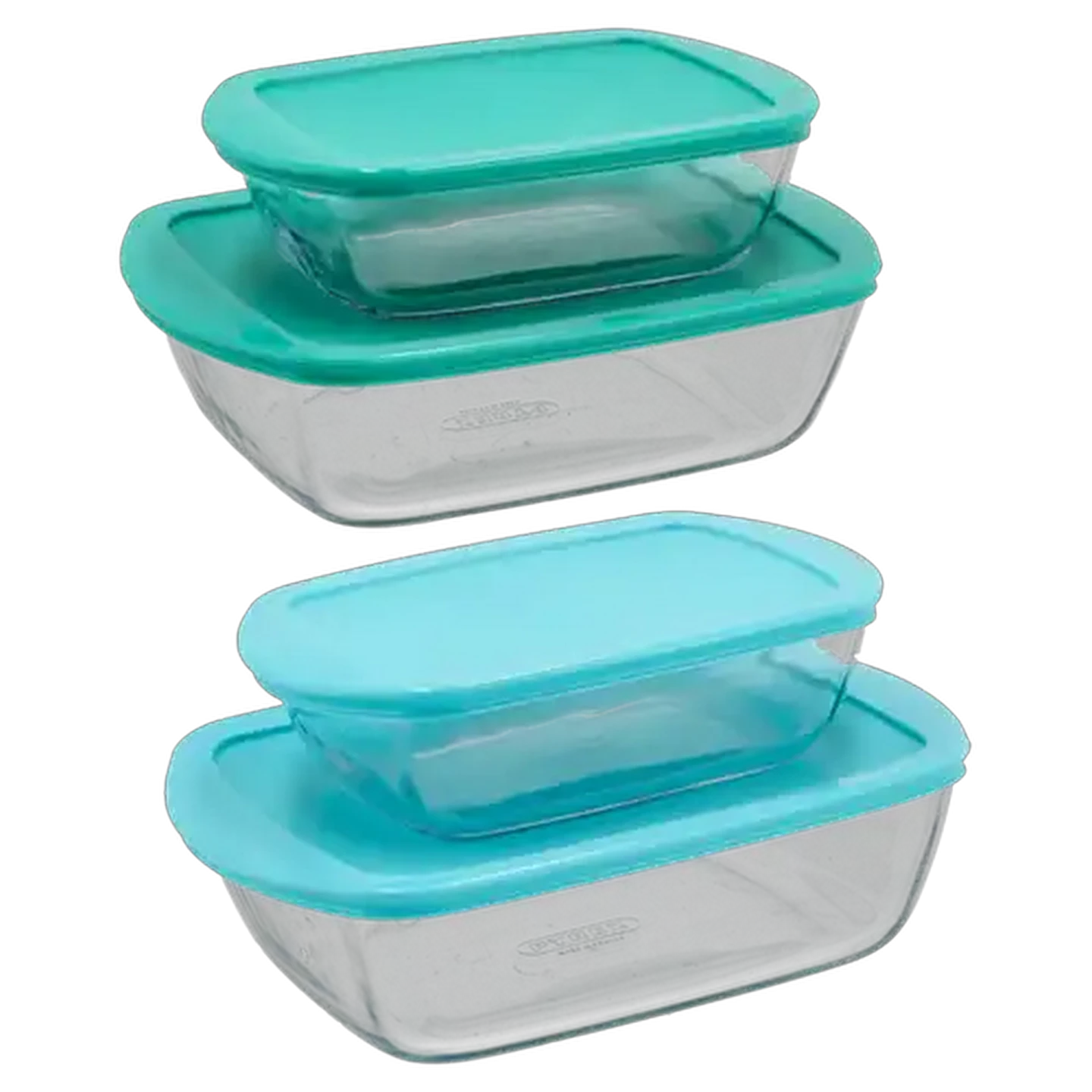Image of Pyrex Glass Cook & Store Container Set 2-Piece (Colour May Vary)