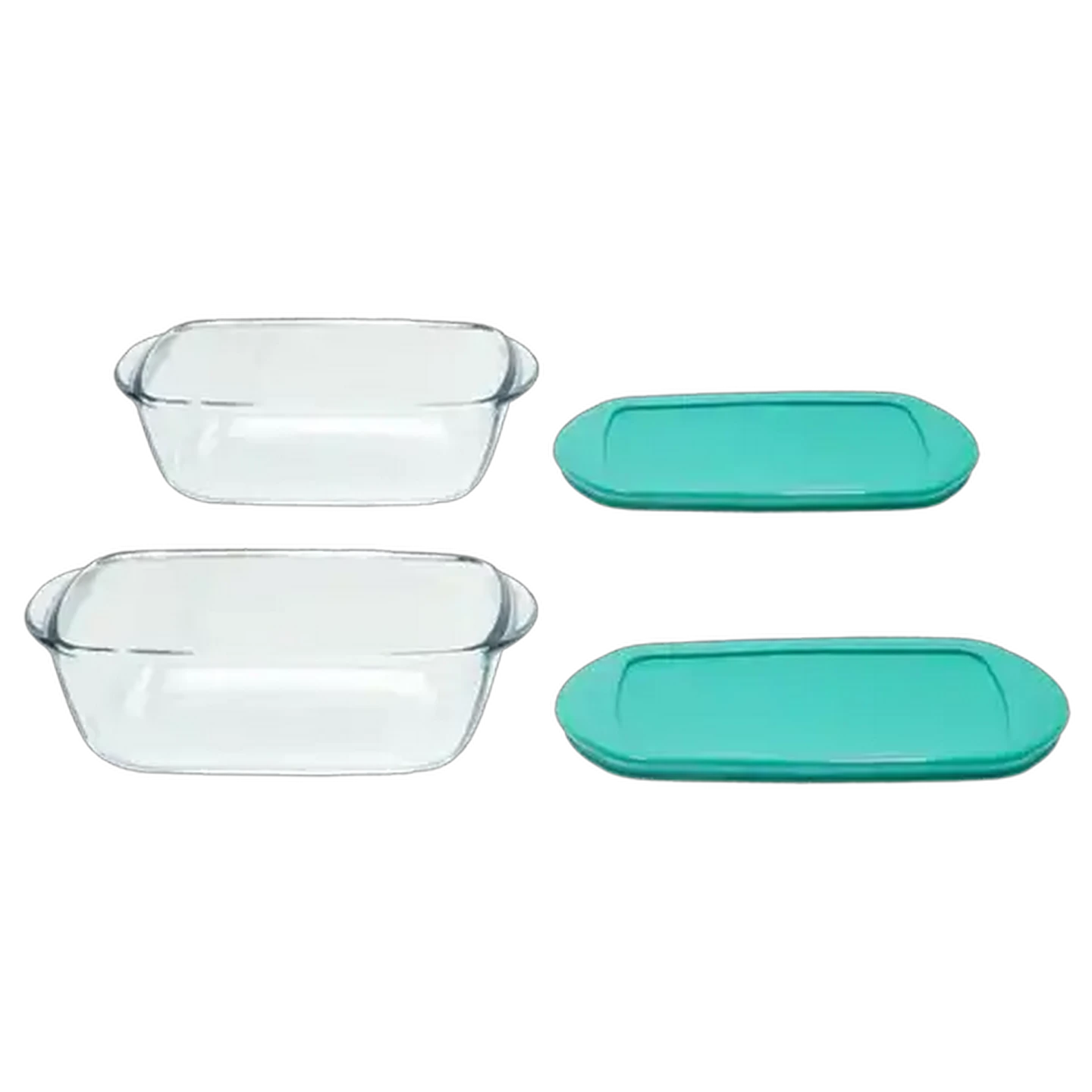 Image of Pyrex Glass Cook & Store Container Set 2-Piece (Colour May Vary)