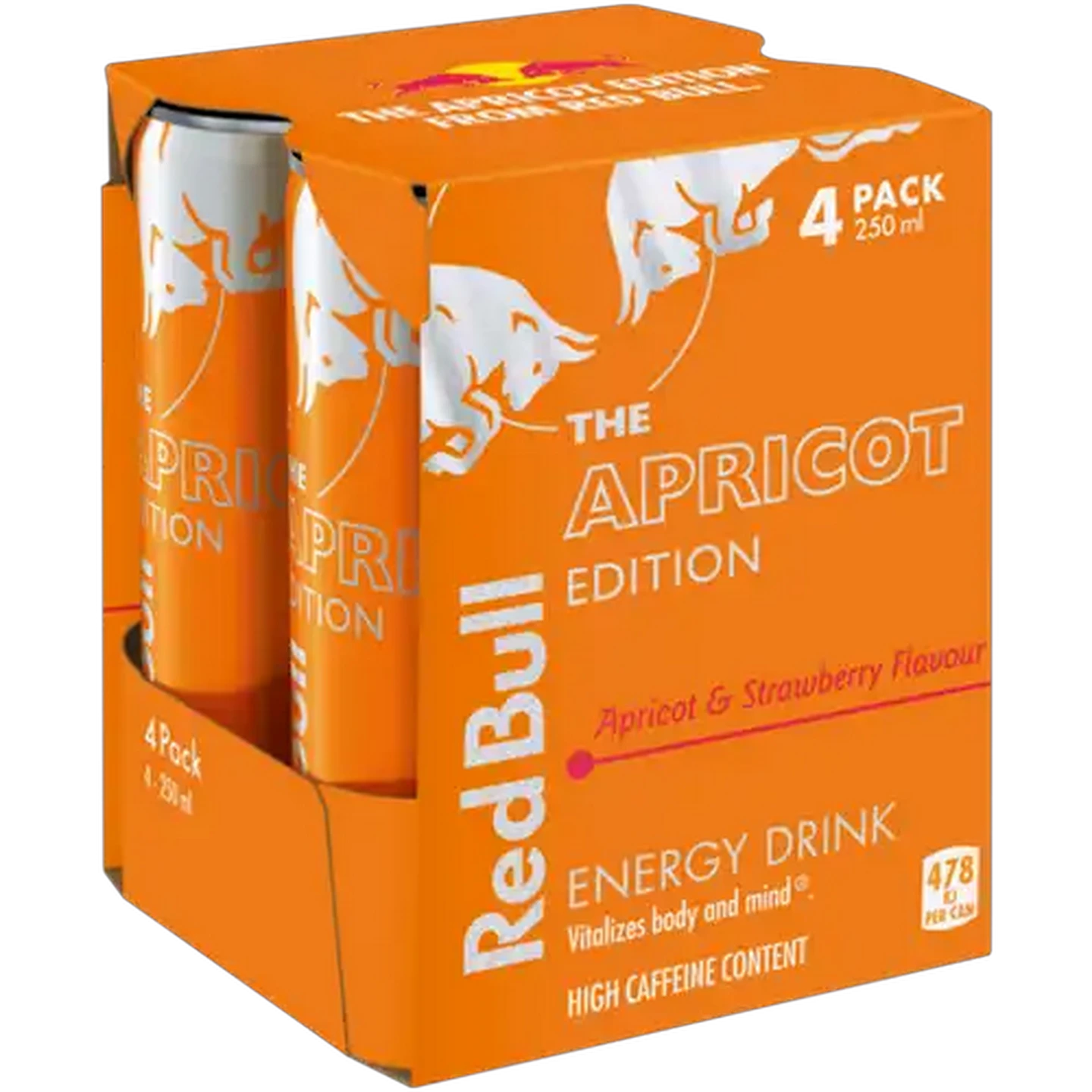 Image of Red Bull The Apricot Edition Apricot & Strawberry Flavour Energy Drink 4 x 250ml