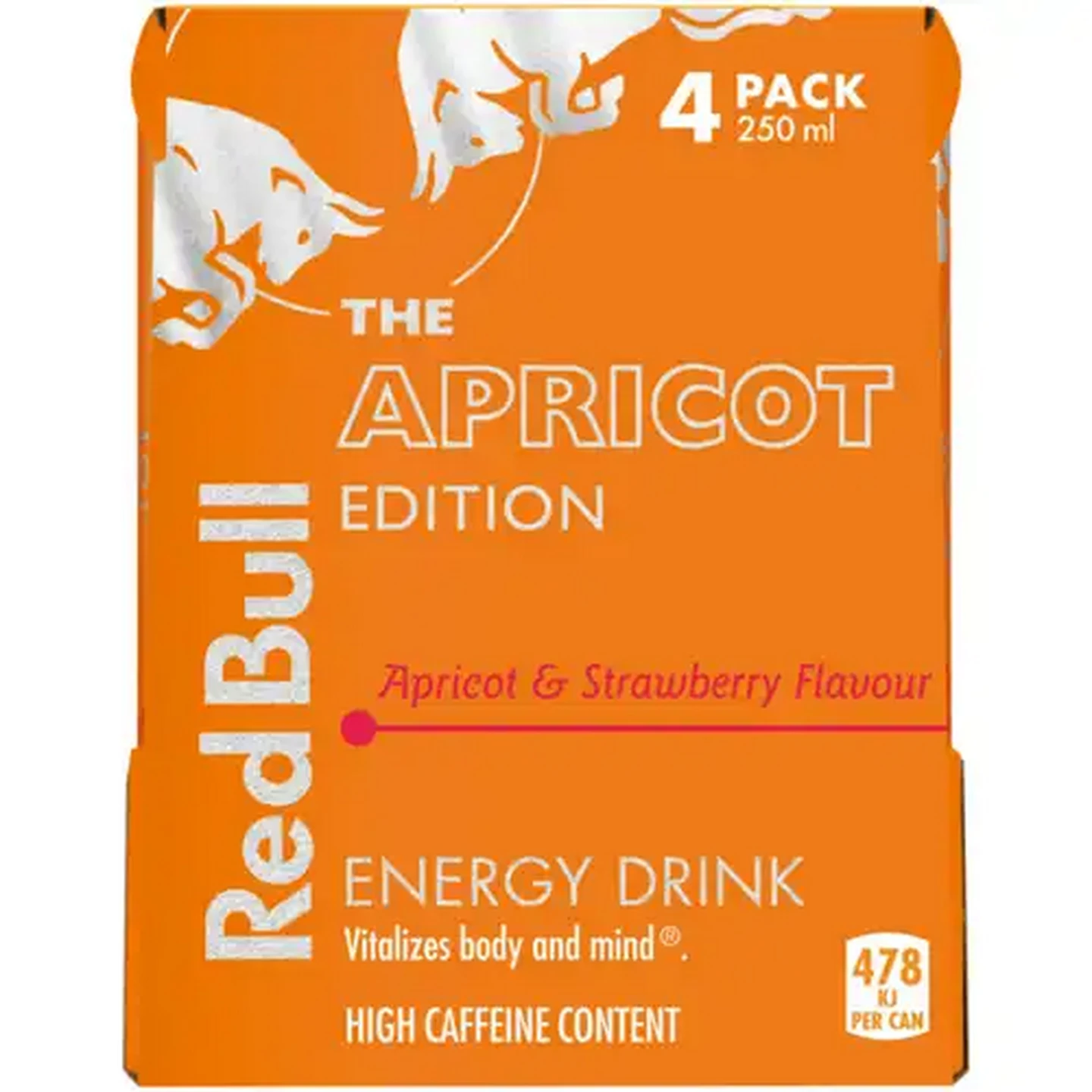 Image of Red Bull The Apricot Edition Apricot & Strawberry Flavour Energy Drink 4 x 250ml
