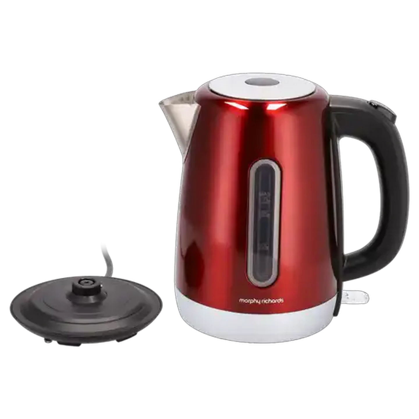 Image of Morphy Richards Stainless Steel Red Equip Cordless Jug Kettle 1.7L