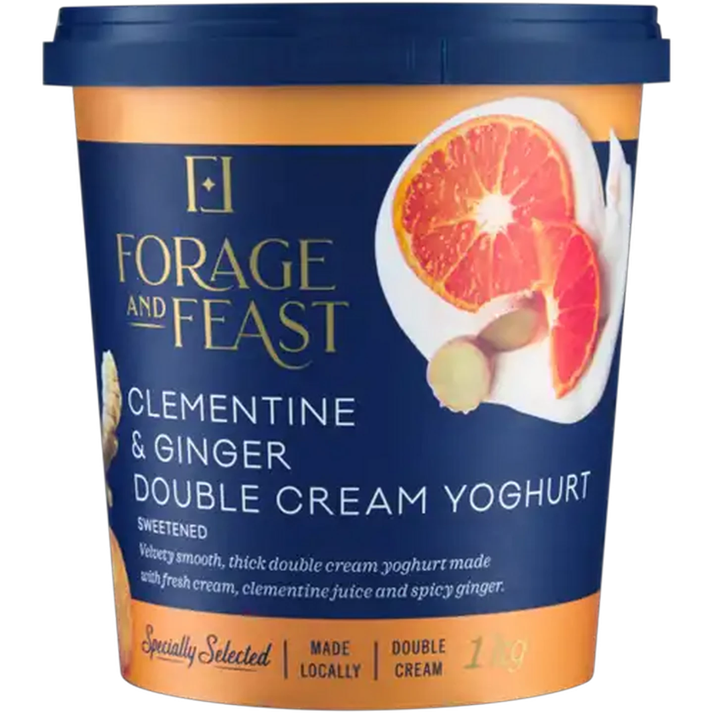 Image of Forage And Feast Clementine & Ginger Double Cream Yoghurt 1kg