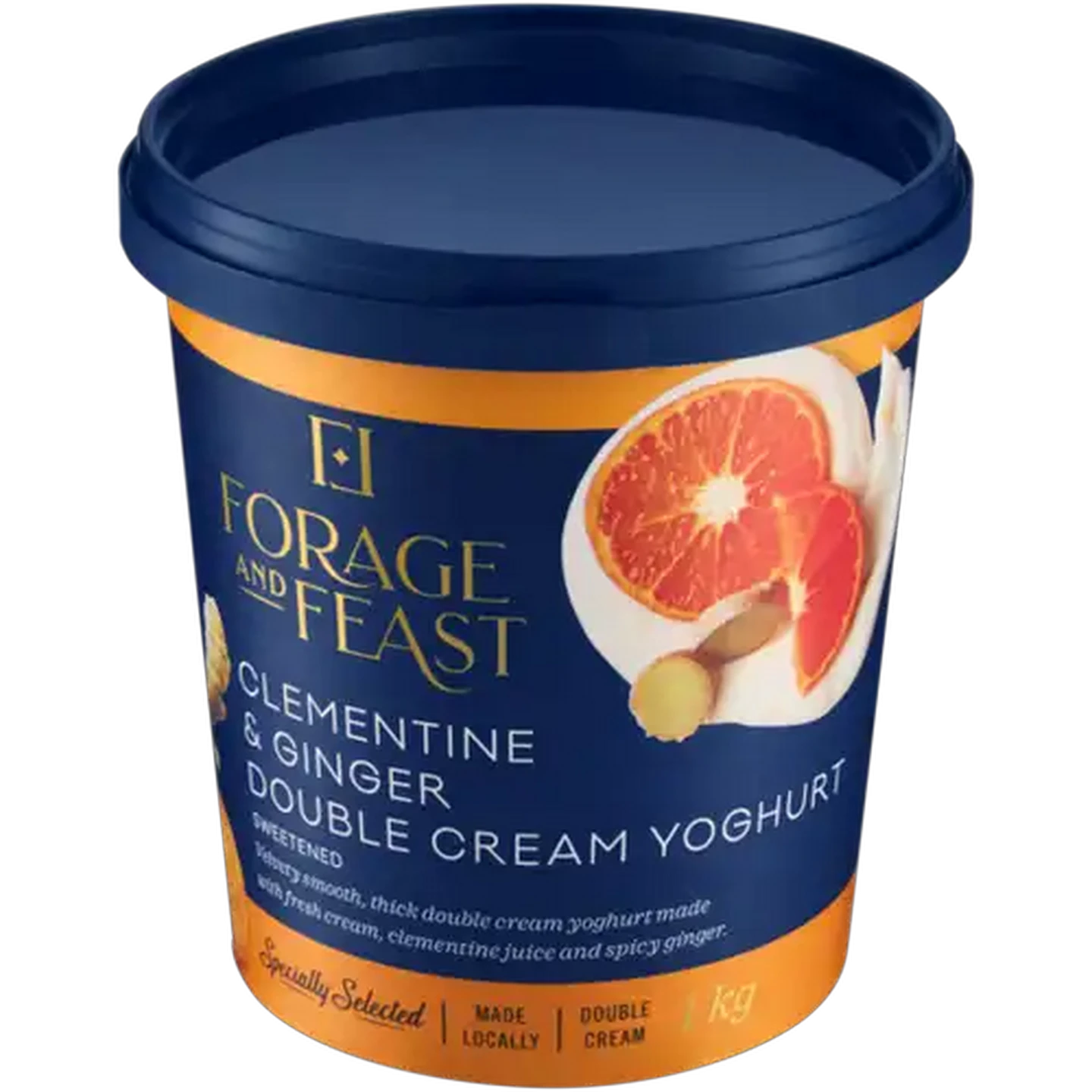 Image of Forage And Feast Clementine & Ginger Double Cream Yoghurt 1kg