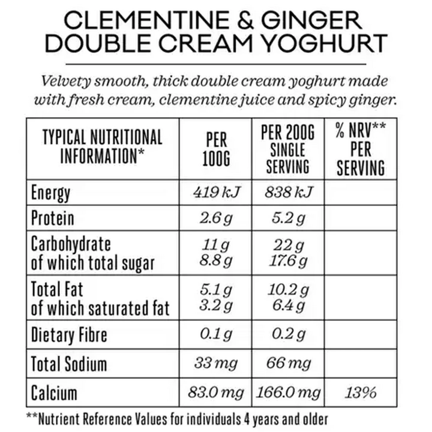 Image of Forage And Feast Clementine & Ginger Double Cream Yoghurt 1kg