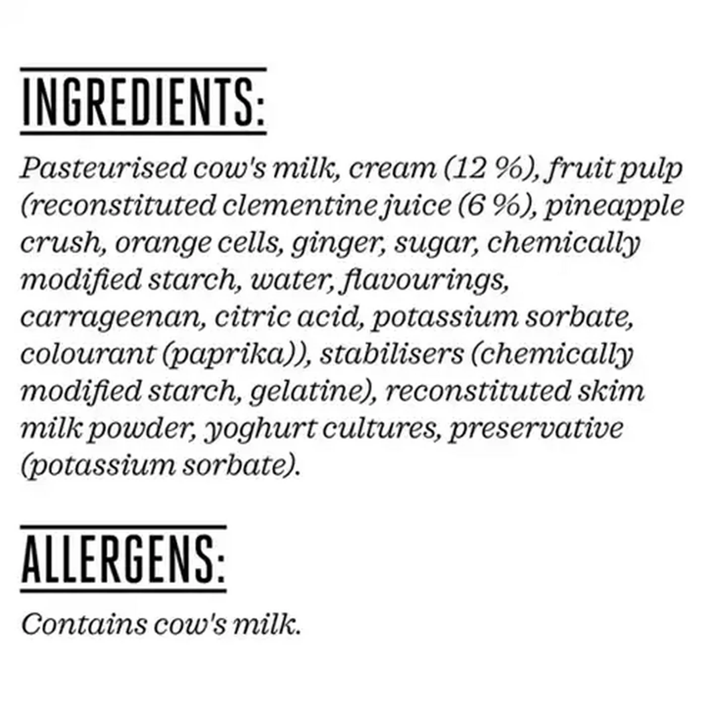 Image of Forage And Feast Clementine & Ginger Double Cream Yoghurt 1kg