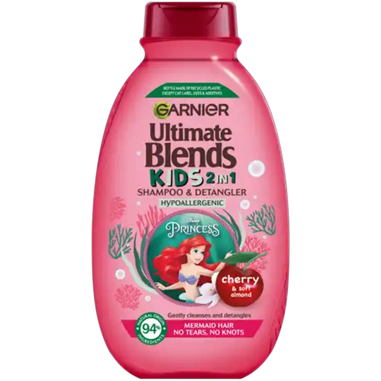 Image of Garnier Ultimate Blends Cherry 2 in 1 Kids Shampoo & Detangler 250ml