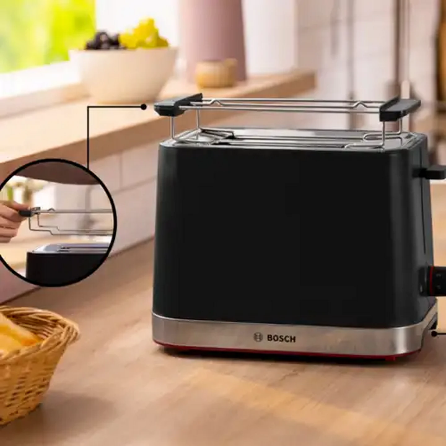 Image of Bosch Appliances MyMoment Black Compact Toaster