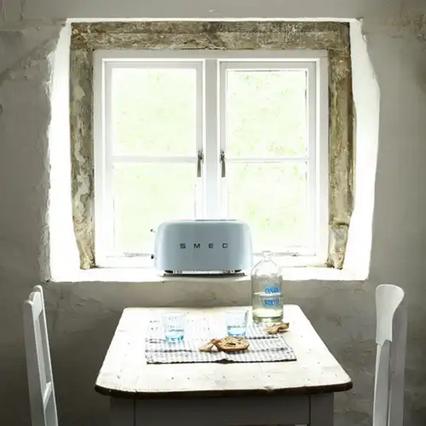 Image of Smeg Pastel Blue Retro 4-Slice Toaster 1500W