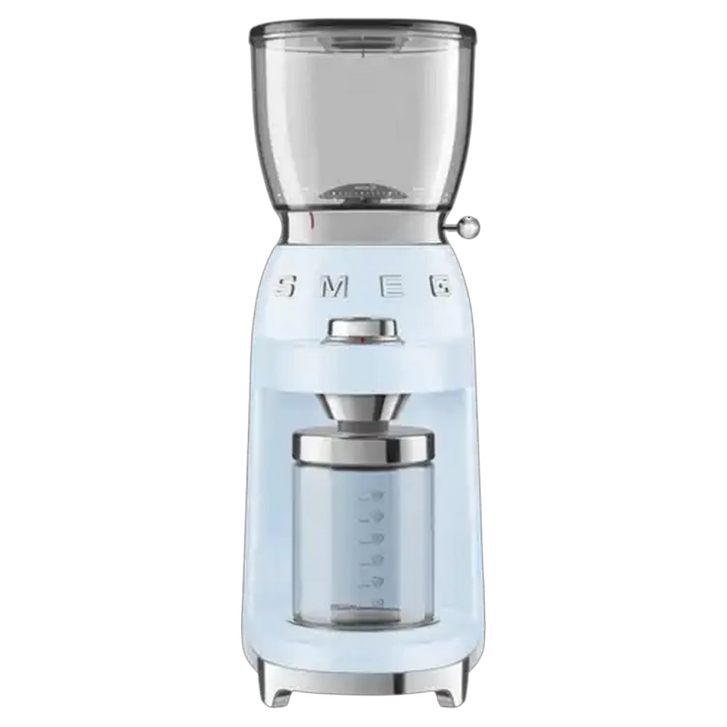 Image of Smeg Glossy Pastel Blue Retro Coffee Grinder 150W