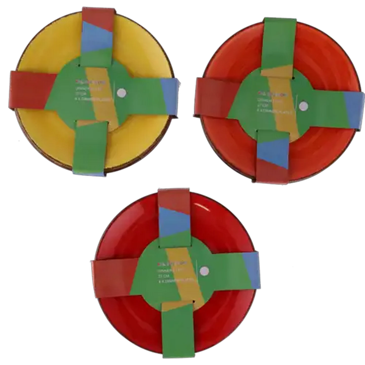Image of Kaleidoscope Dinner Plate 27cm 4-Pack (Colour May Vary)