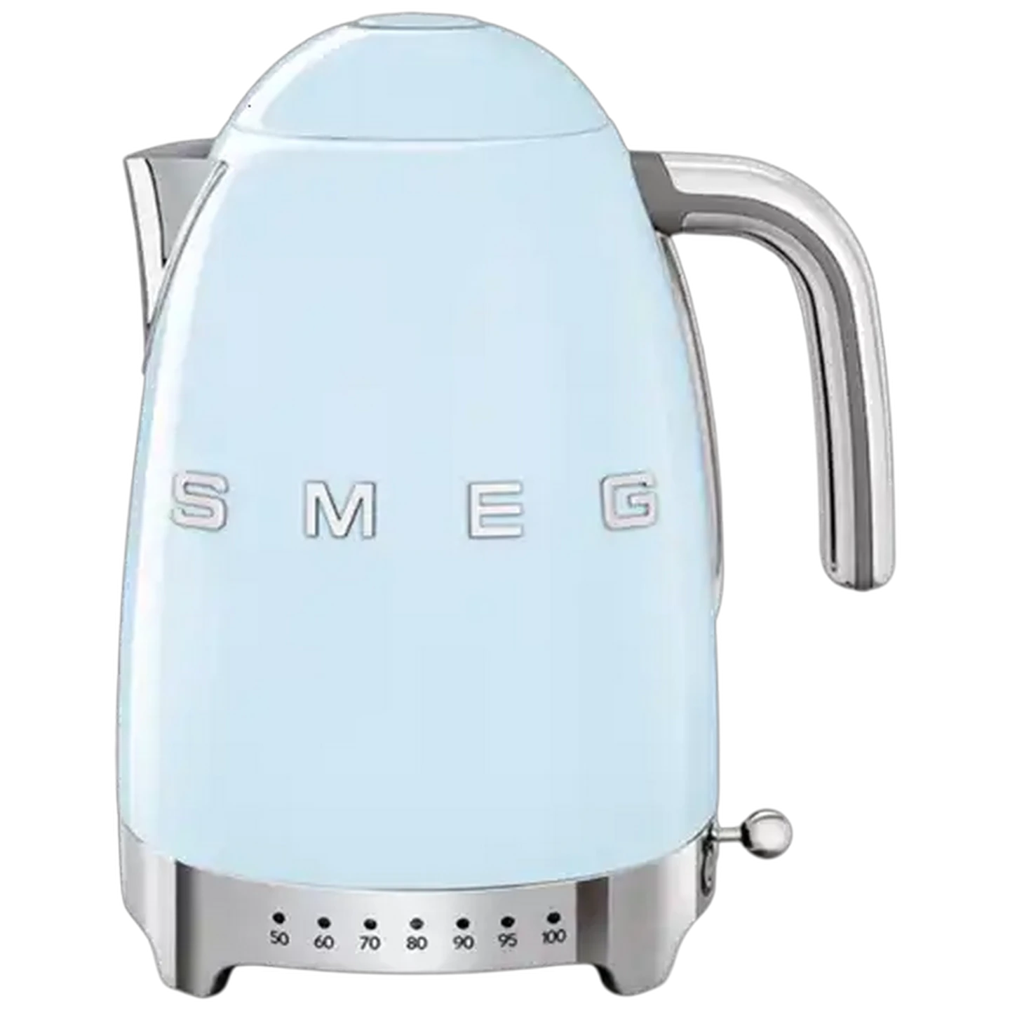 Image of Smeg Glossy Pastel Blue Retro Variable Temperature Kettle 1.7L