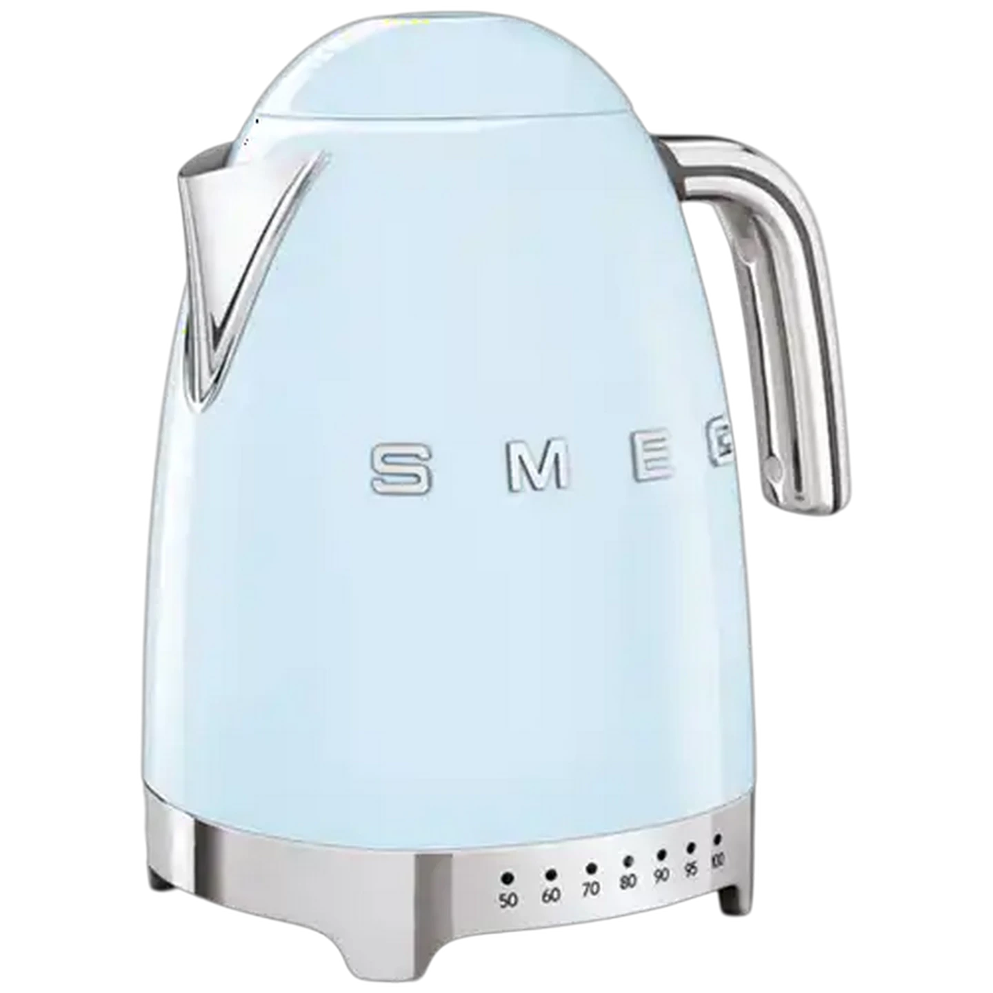 Image of Smeg Glossy Pastel Blue Retro Variable Temperature Kettle 1.7L