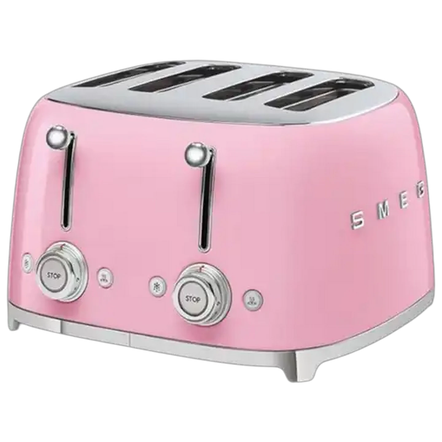 Image of Smeg Pastel Pink 4-Slice Square Toaster 2000W