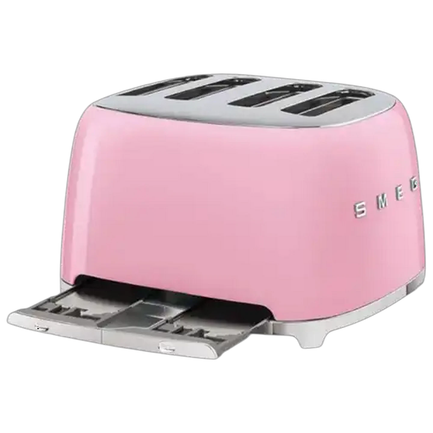 Image of Smeg Pastel Pink 4-Slice Square Toaster 2000W