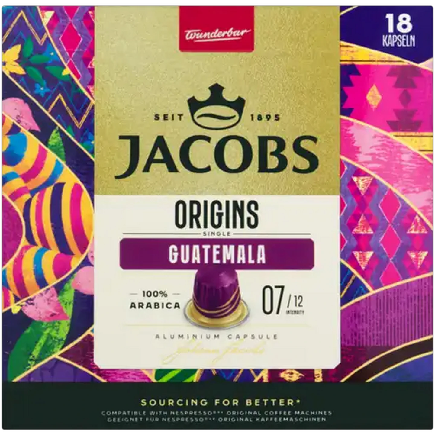 Image of Jacobs Origins Guatemala Coffee Capsules 18 Pack