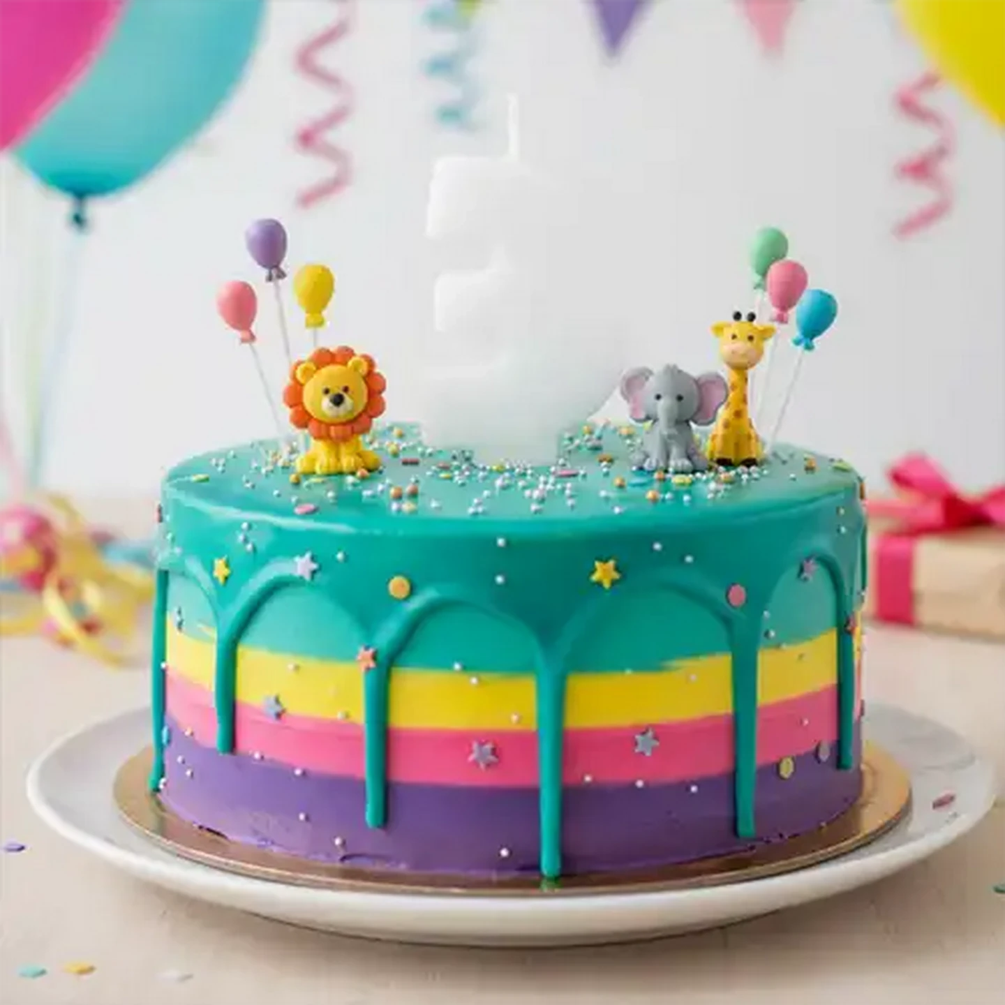 Image of Party Thingz White Number 3 Party Candle