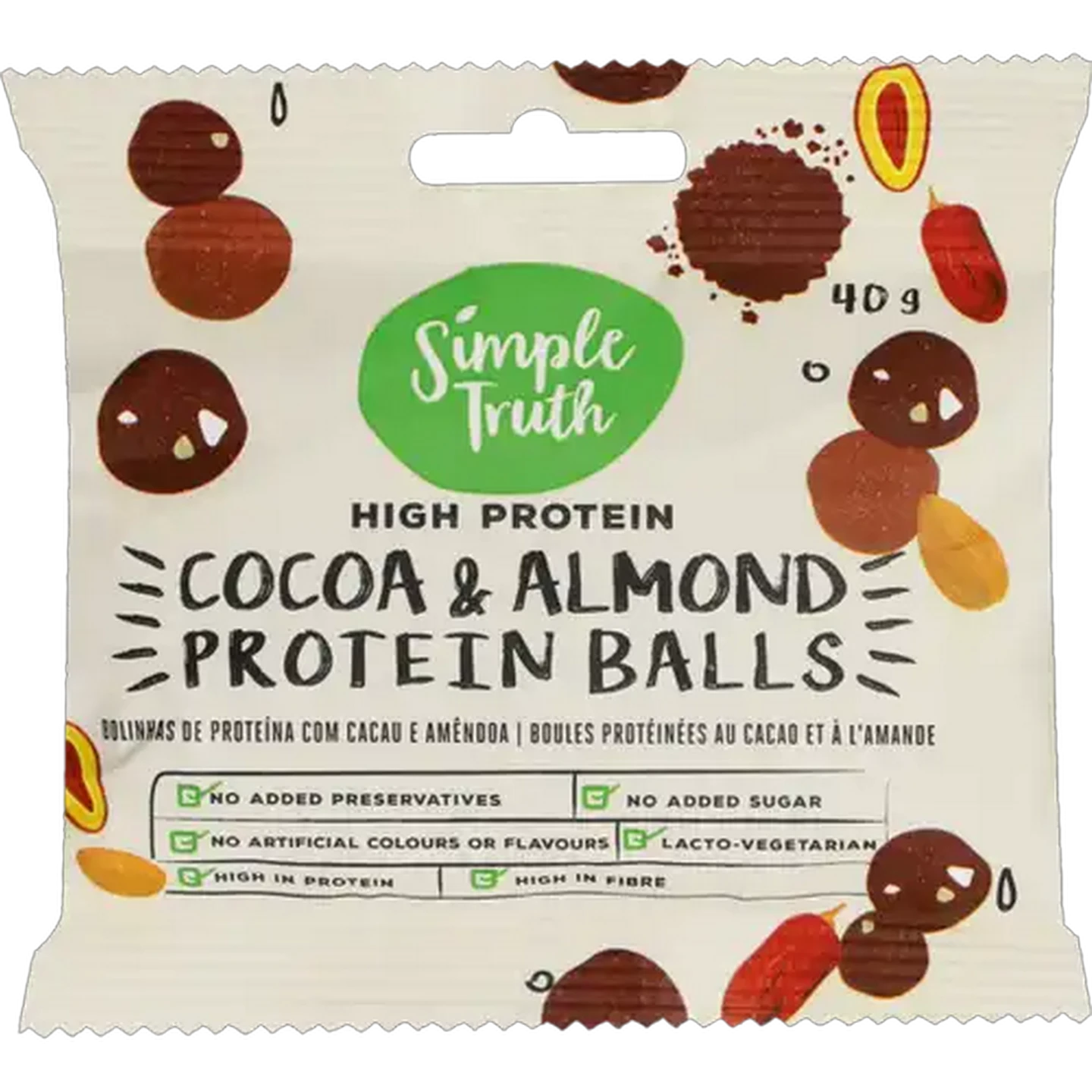 Image of Simple Truth Cocoa & Almond Protein Balls 40g