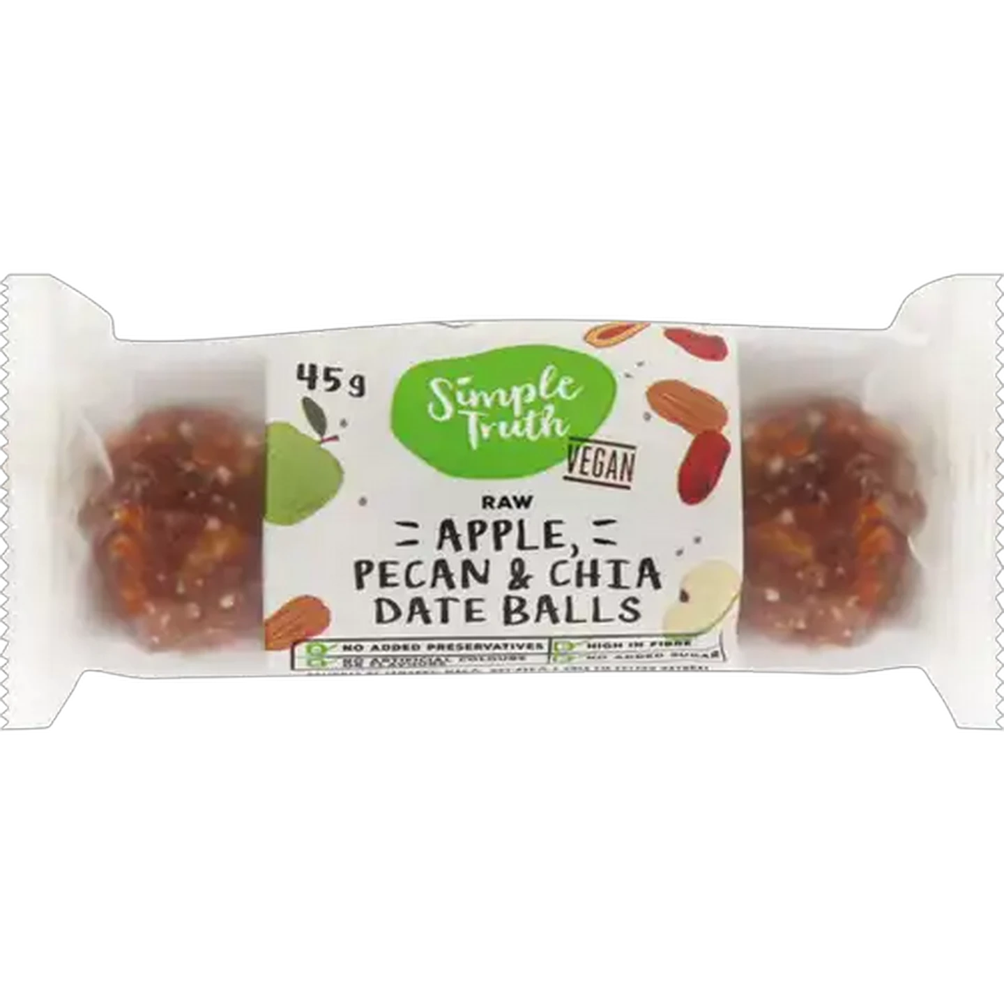 Image of Simple Truth Vegan Raw Apple, Pecan & Chia Date Balls 45g