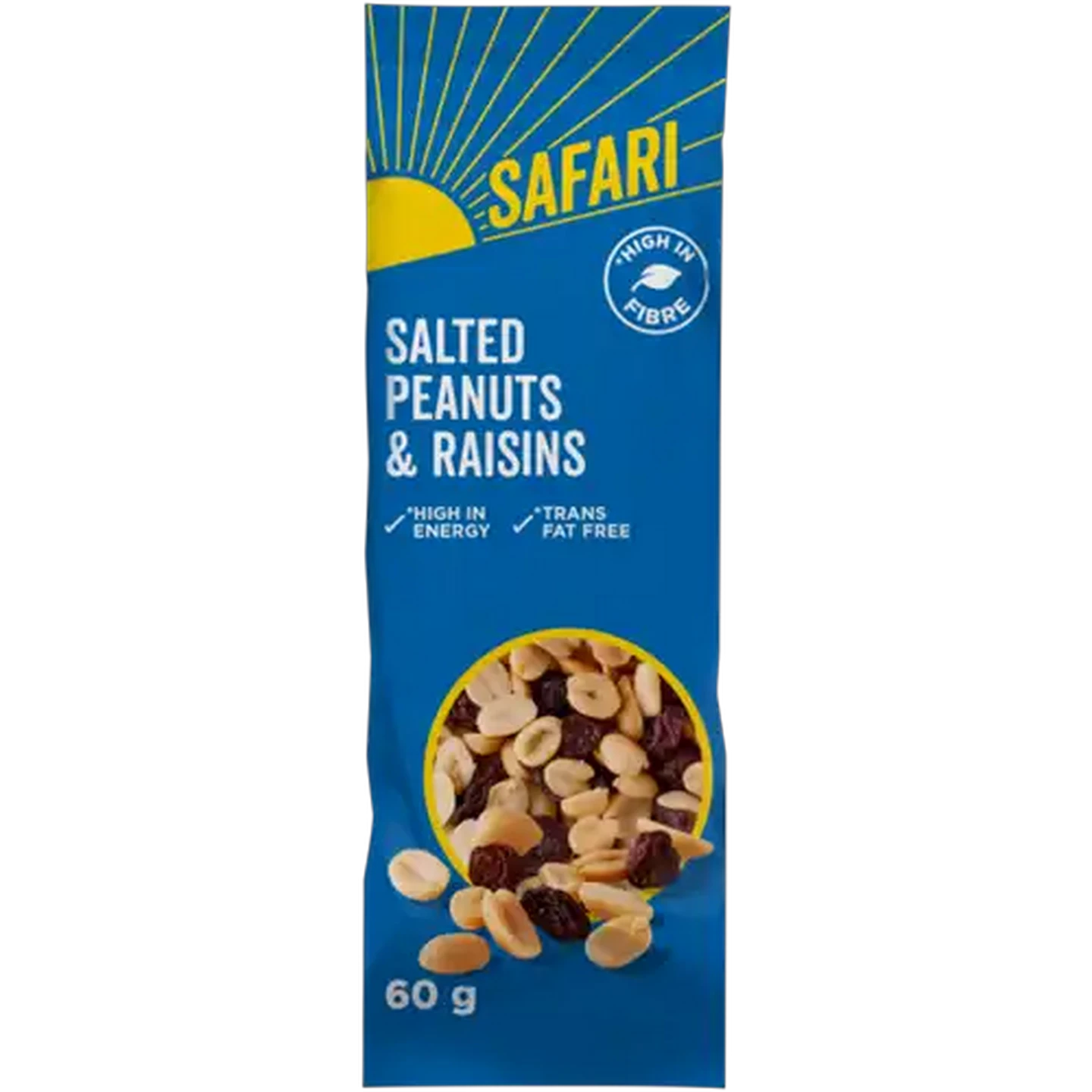 Image of SAFARI Salted Peanuts & Raisins 60g