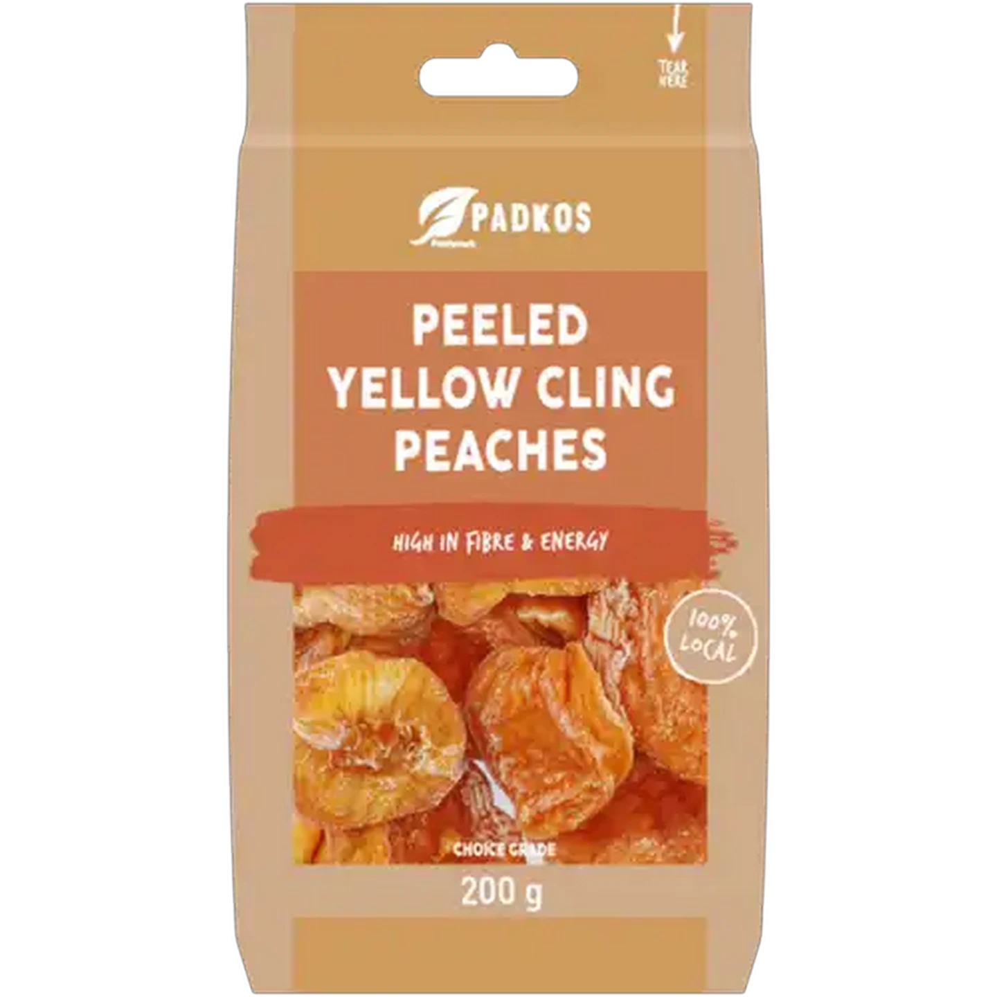 Image of Padkos Dried Peeled Yellow Cling Peaches 200g