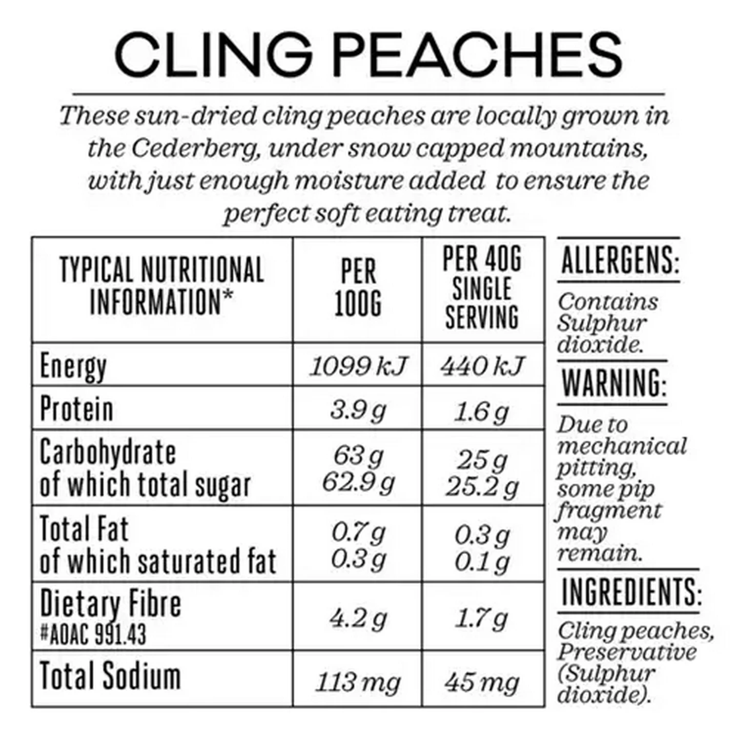 Image of Forage And Feast Soft Eating Cling Peaches 100g