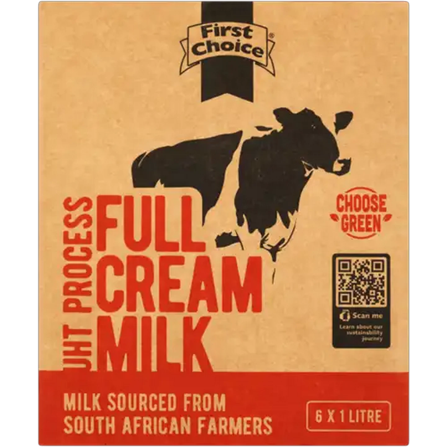 Image of First Choice Full Cream Milk 6 x 1L