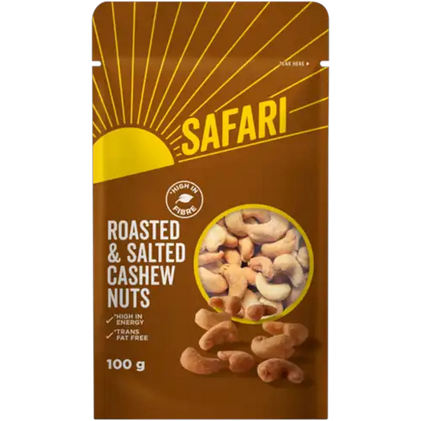 Image of SAFARI Roasted & Salted Cashew Nuts 100g