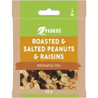 Padkos Roasted & Salted Peanuts & Raisins 50g