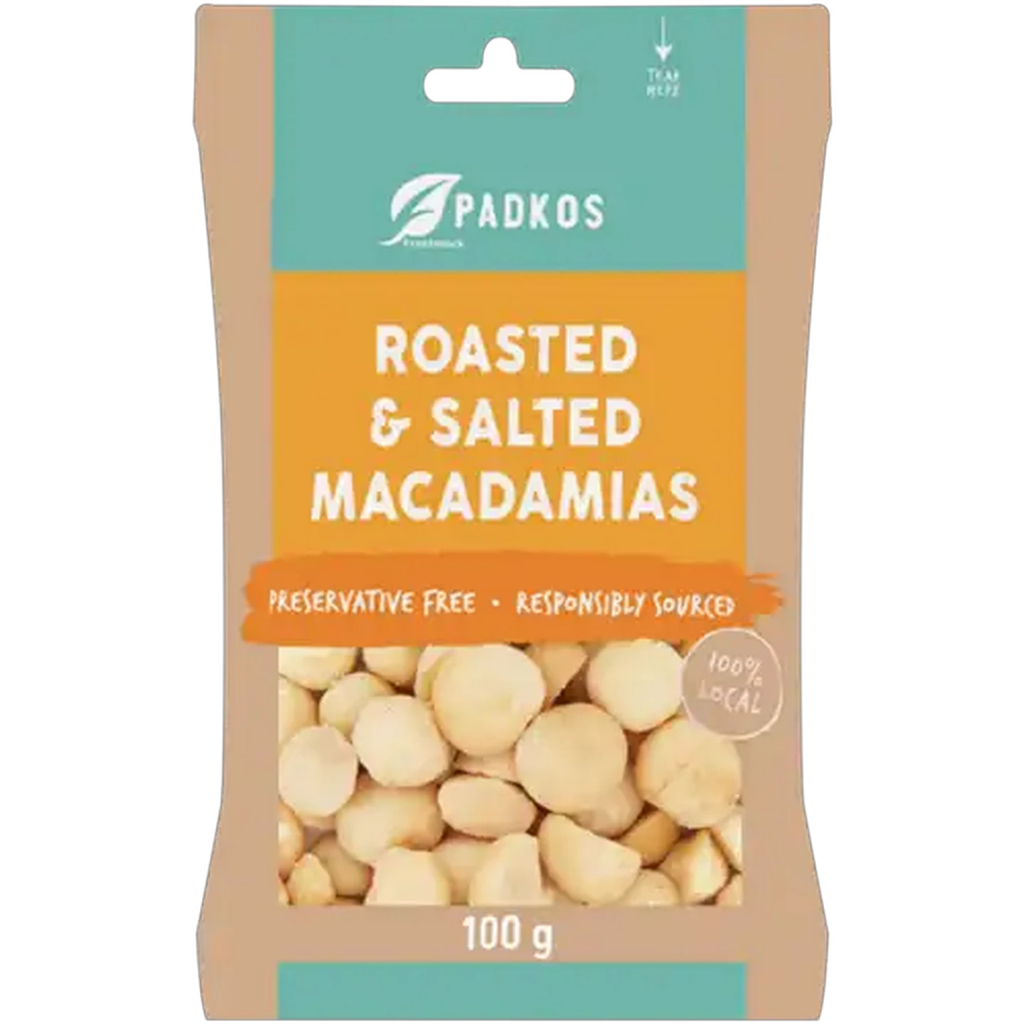 Image of Padkos Roasted & Salted Macadamia Nuts 100g