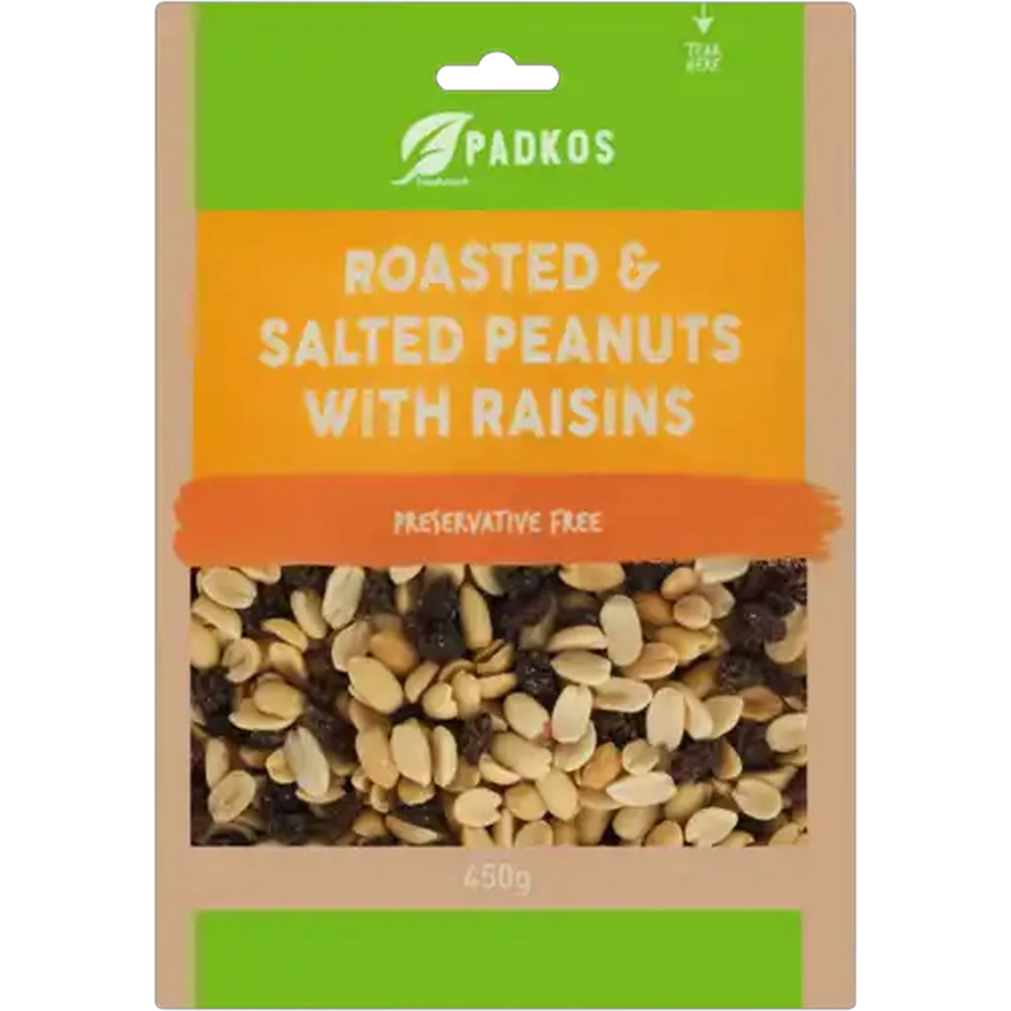 Image of Padkos Roasted & Salted Peanuts with Raisins 450g
