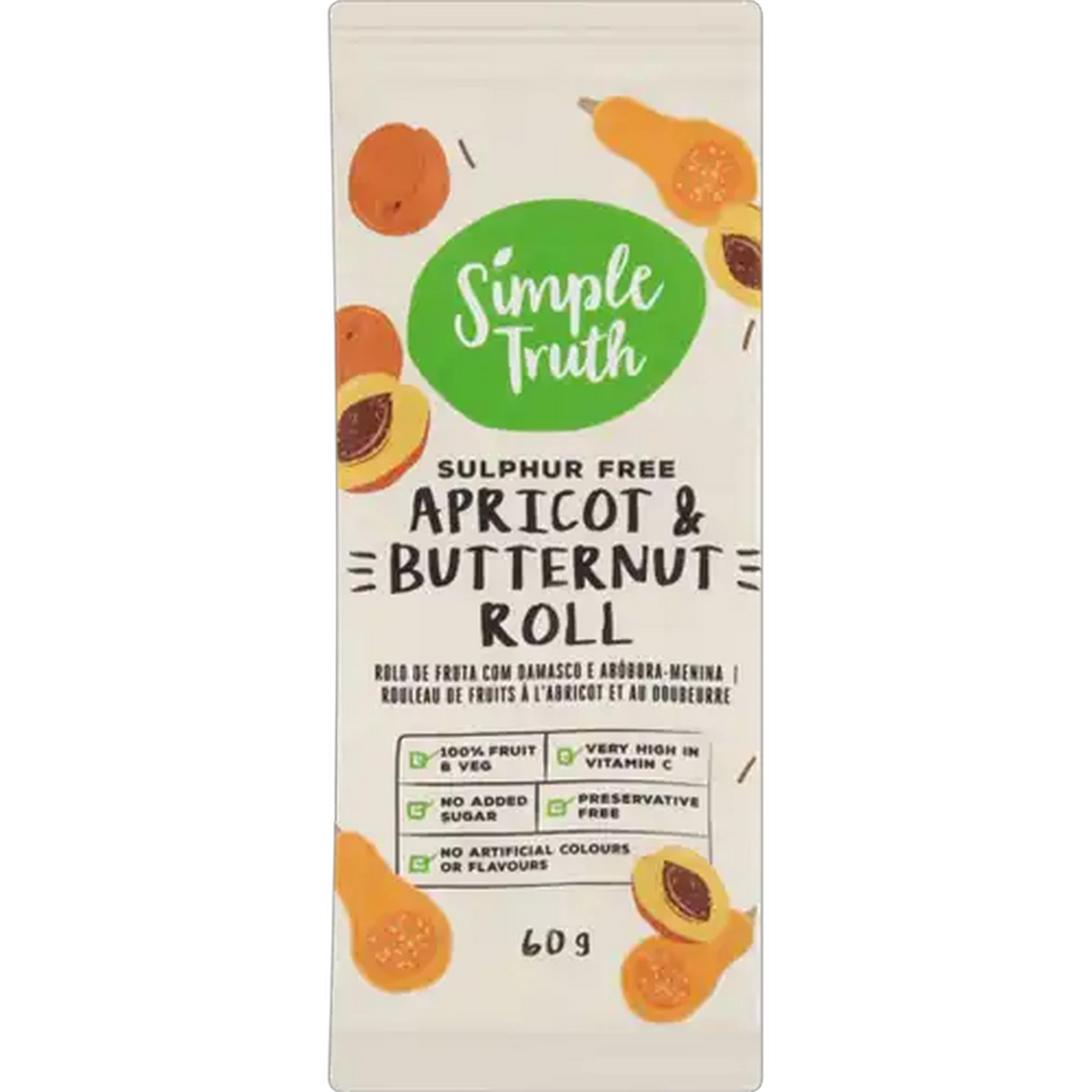 Image of Simple Truth Apricot & Butternut Roll 60g